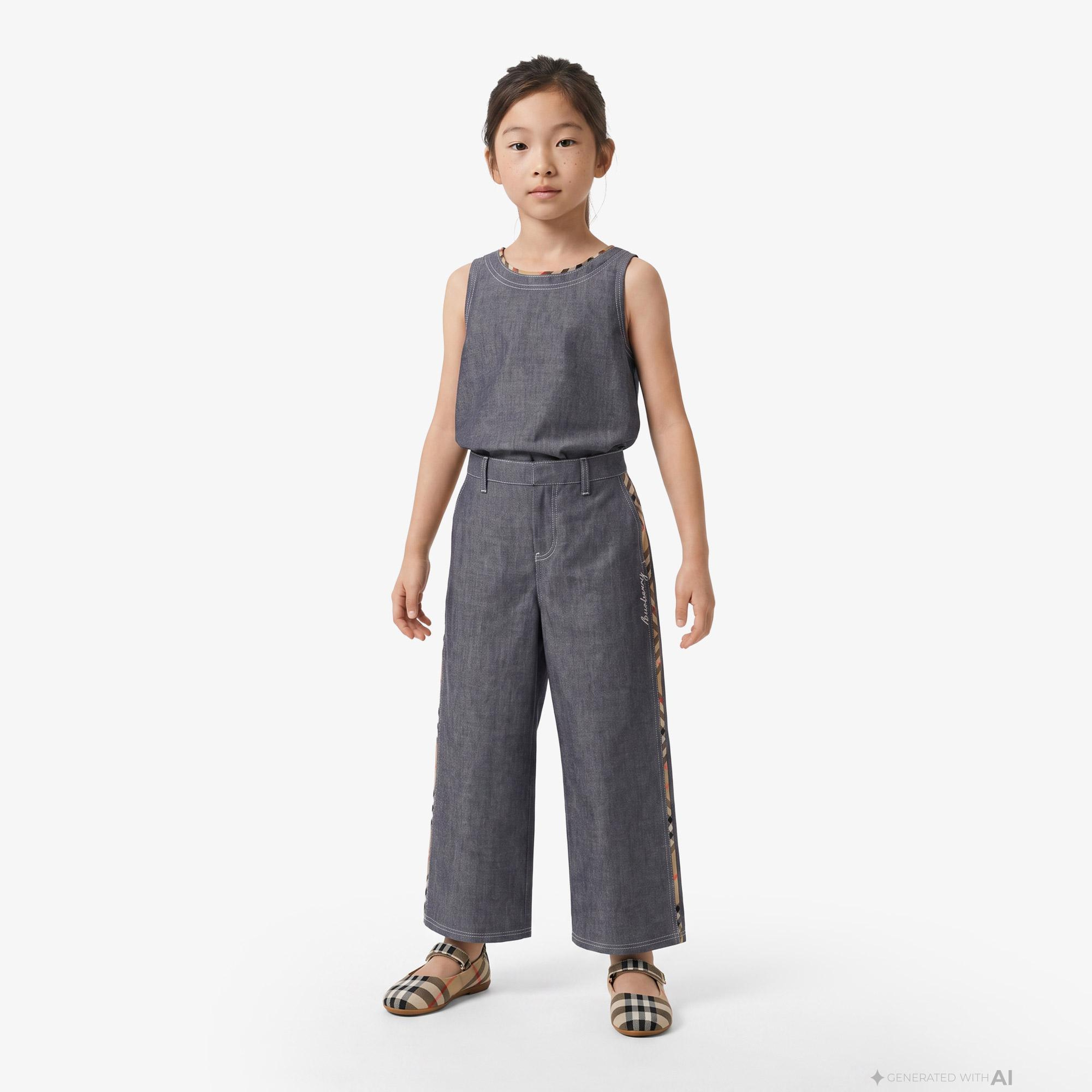 Burberry Celie Çocuk Mavi Pantolon