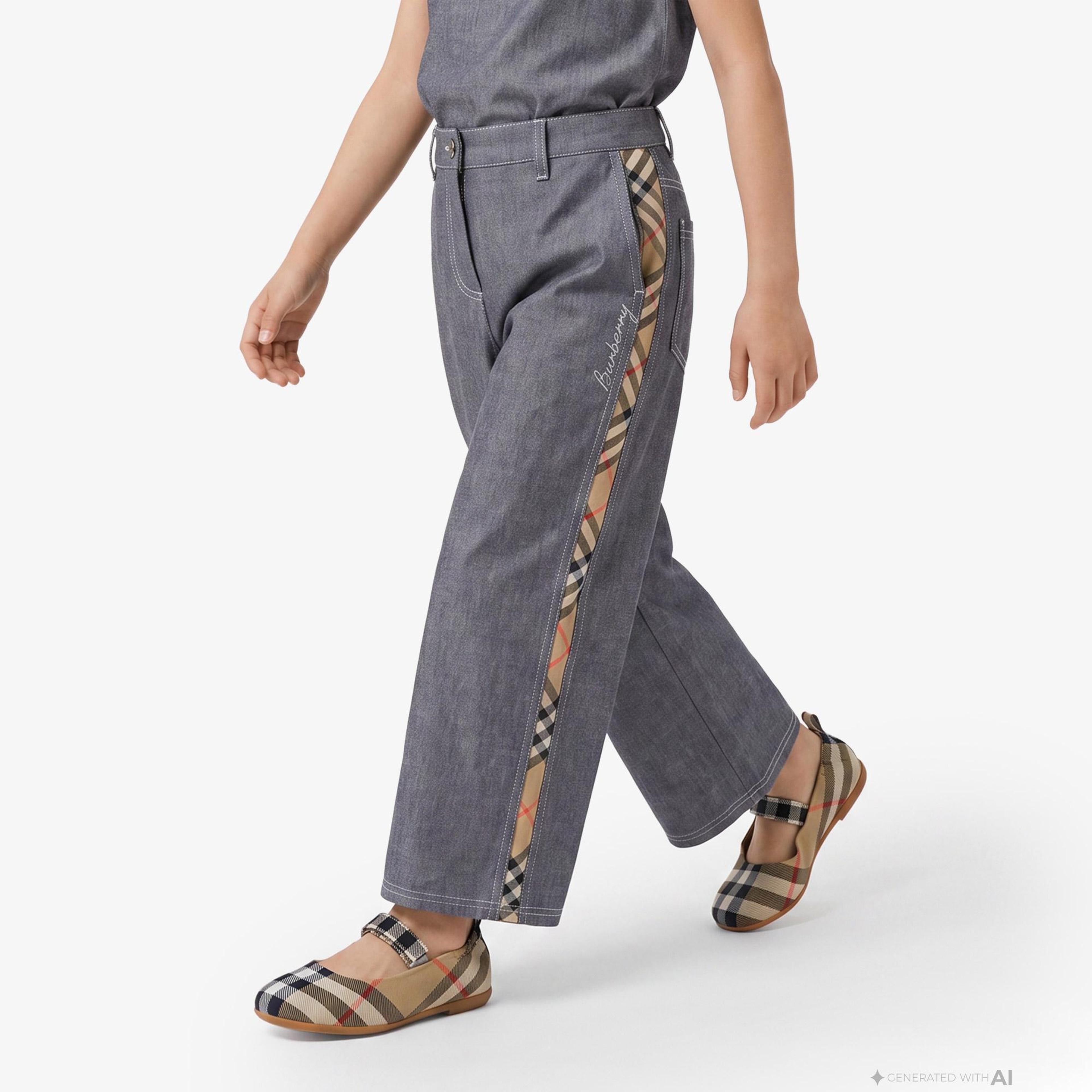 Burberry Celie Çocuk Mavi Pantolon
