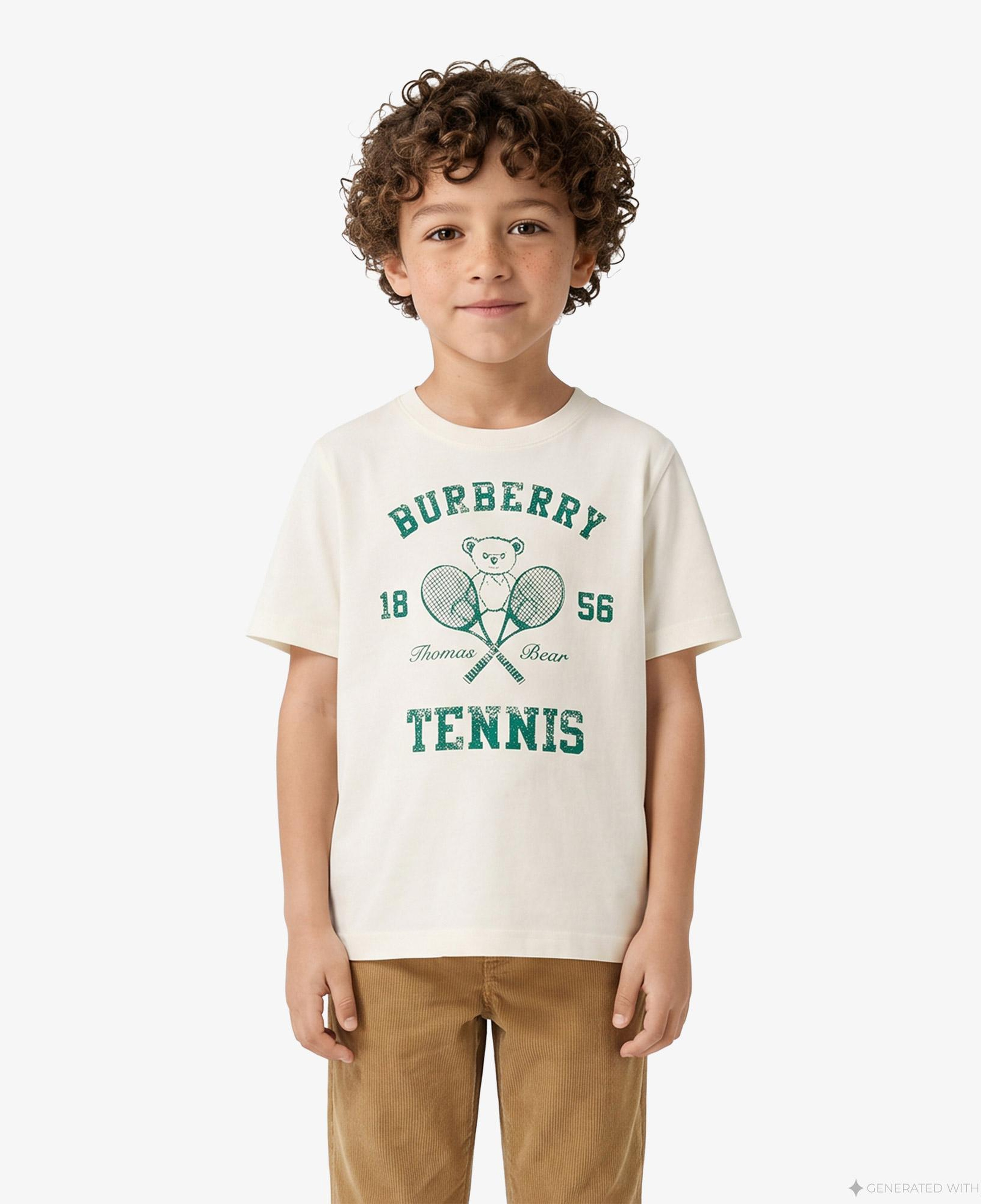 Burberry Cedar Bear Çocuk Beyaz T-Shirt