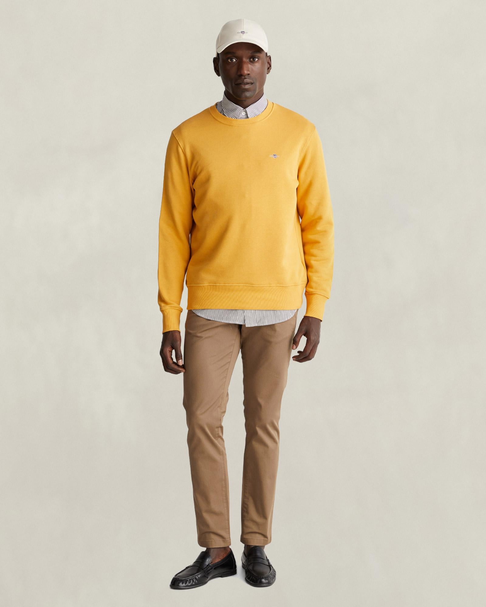 GANT Erkek Sarı Regular Fit Sweatshirt