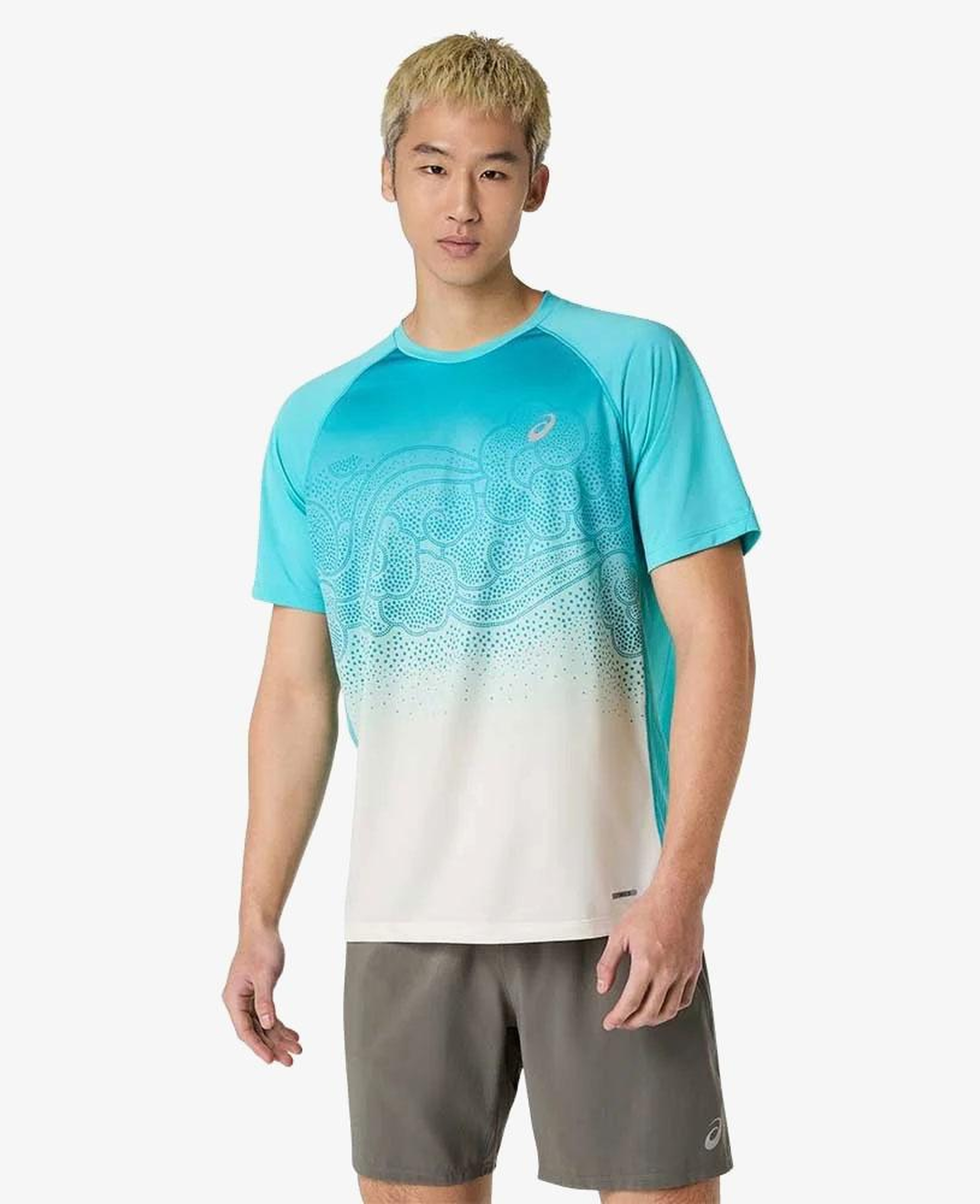 Asics Road Fade Ss Top Erkek Mavi Koşu T-Shirt
