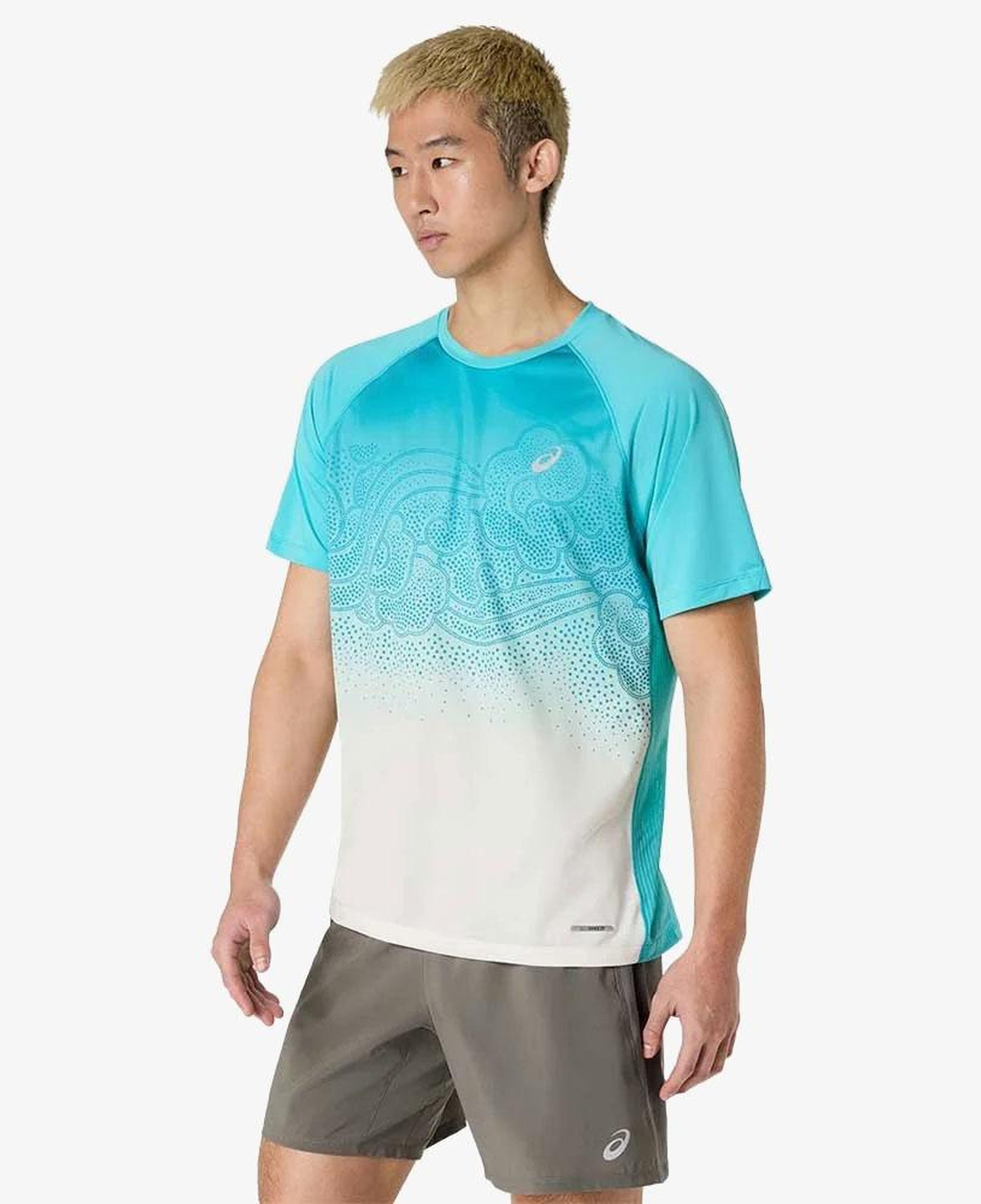 Asics Road Fade Ss Top Erkek Mavi Koşu T-Shirt