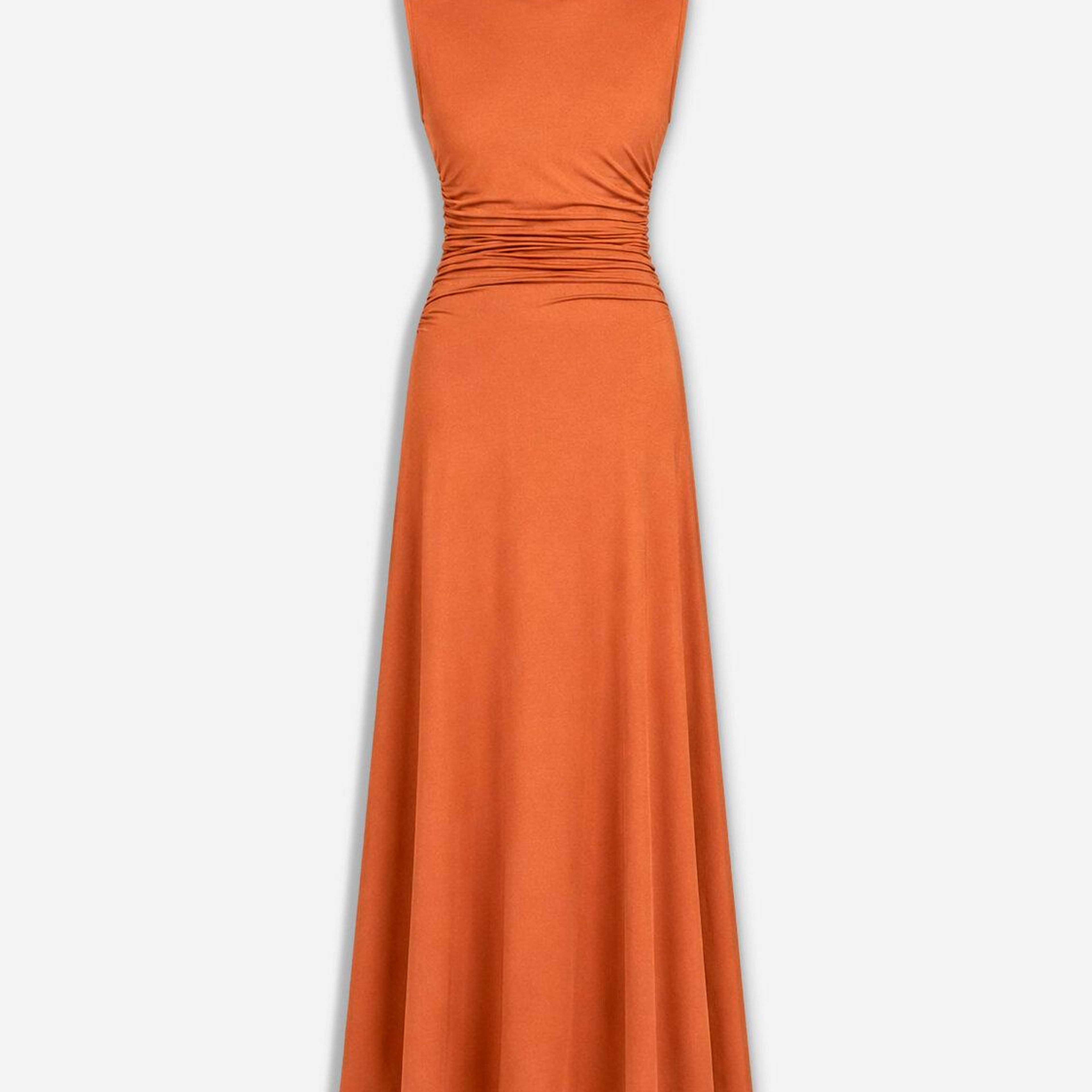 Drapeli Maxi Elbise