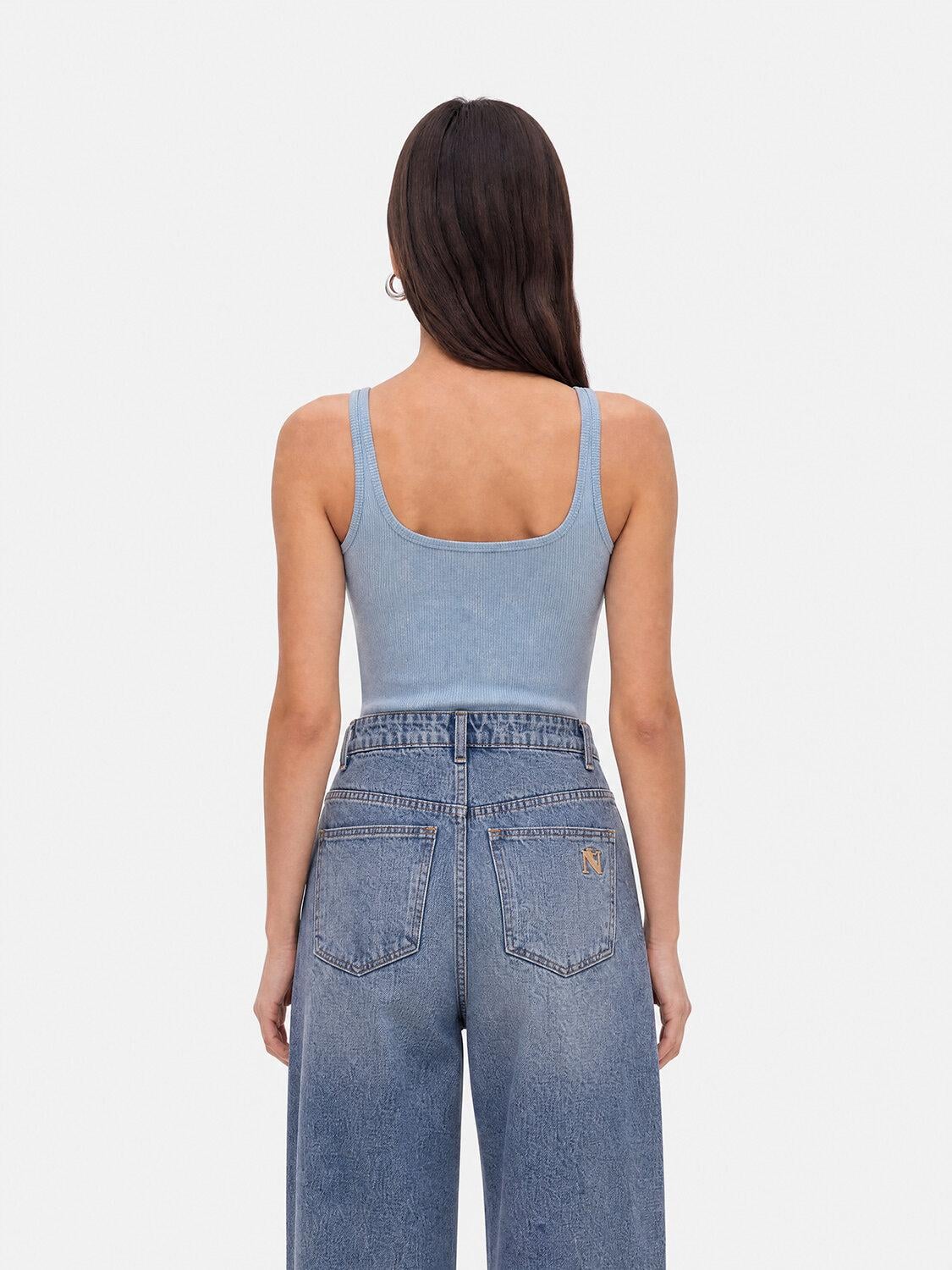 Bisiklet Yaka Crop Top