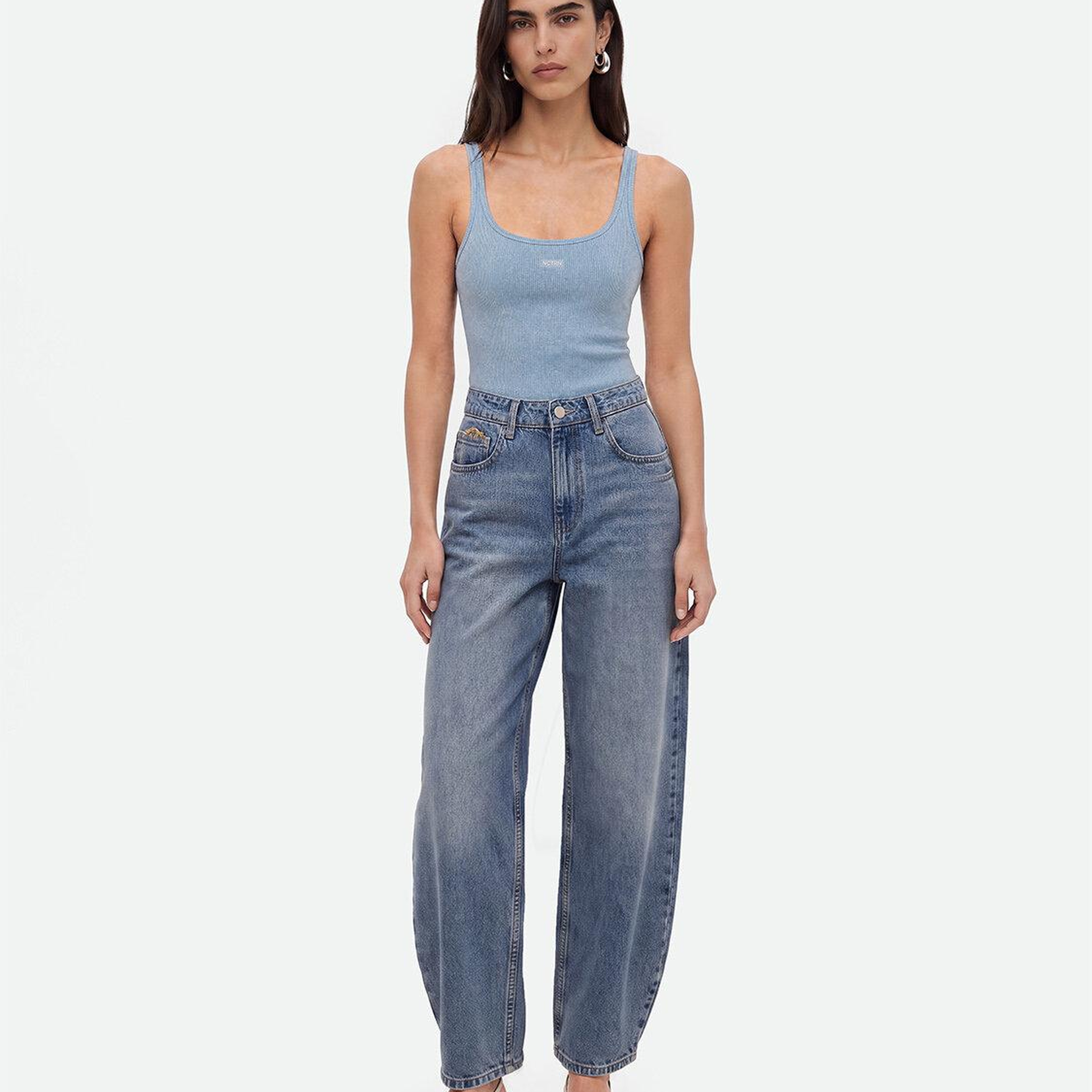 Bisiklet Yaka Crop Top