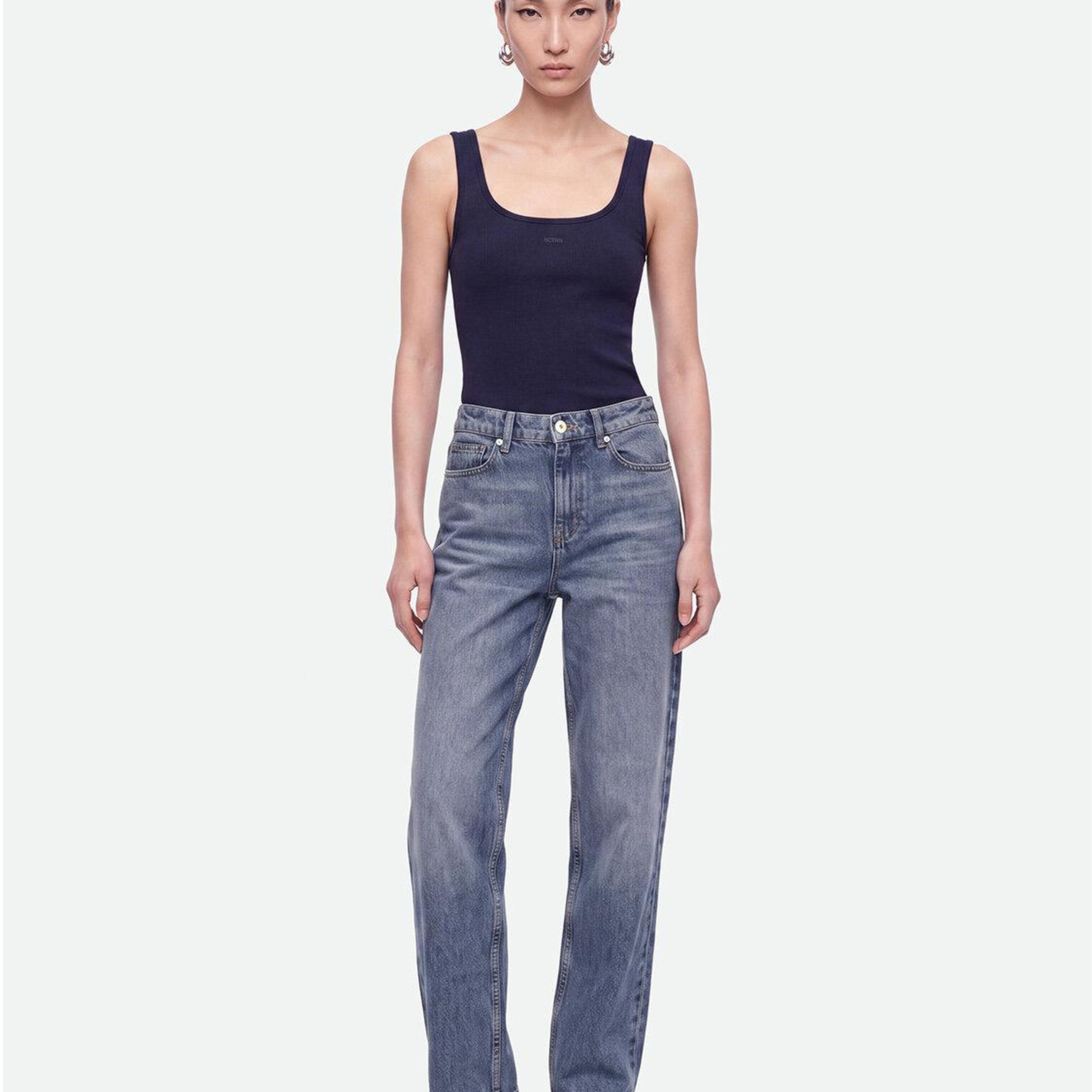 Bisiklet Yaka Crop Top