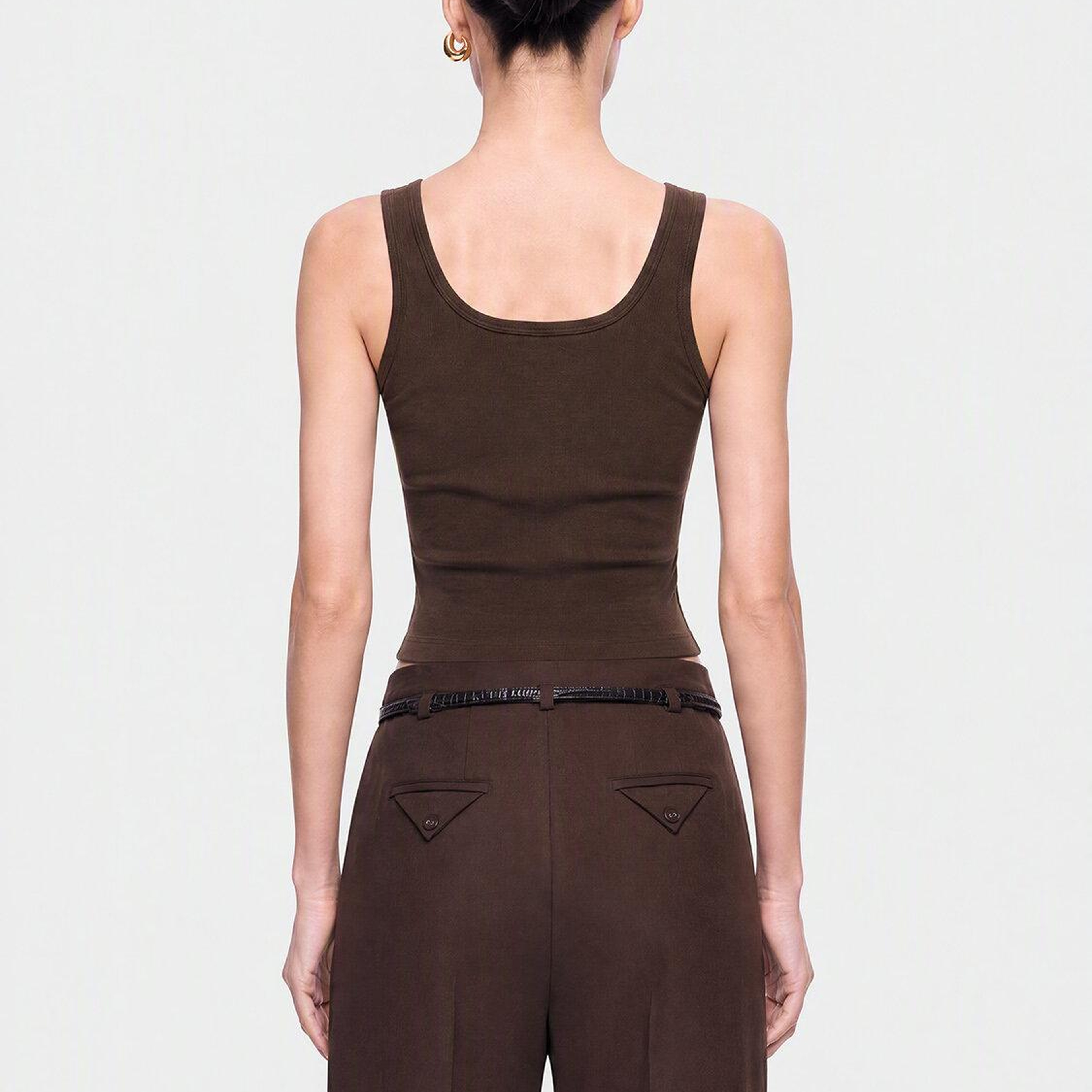 Bisiklet Yaka Crop Top