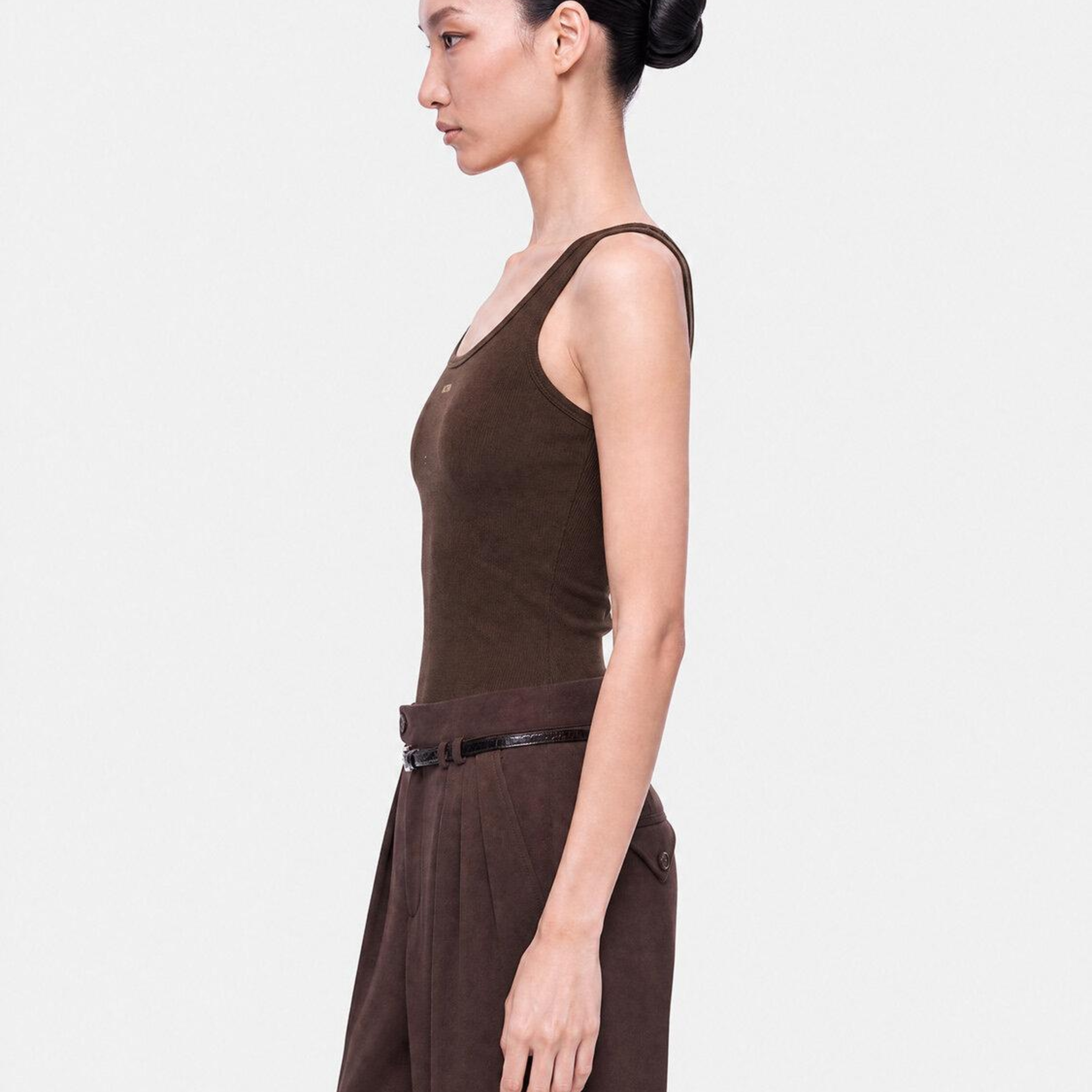 Bisiklet Yaka Crop Top