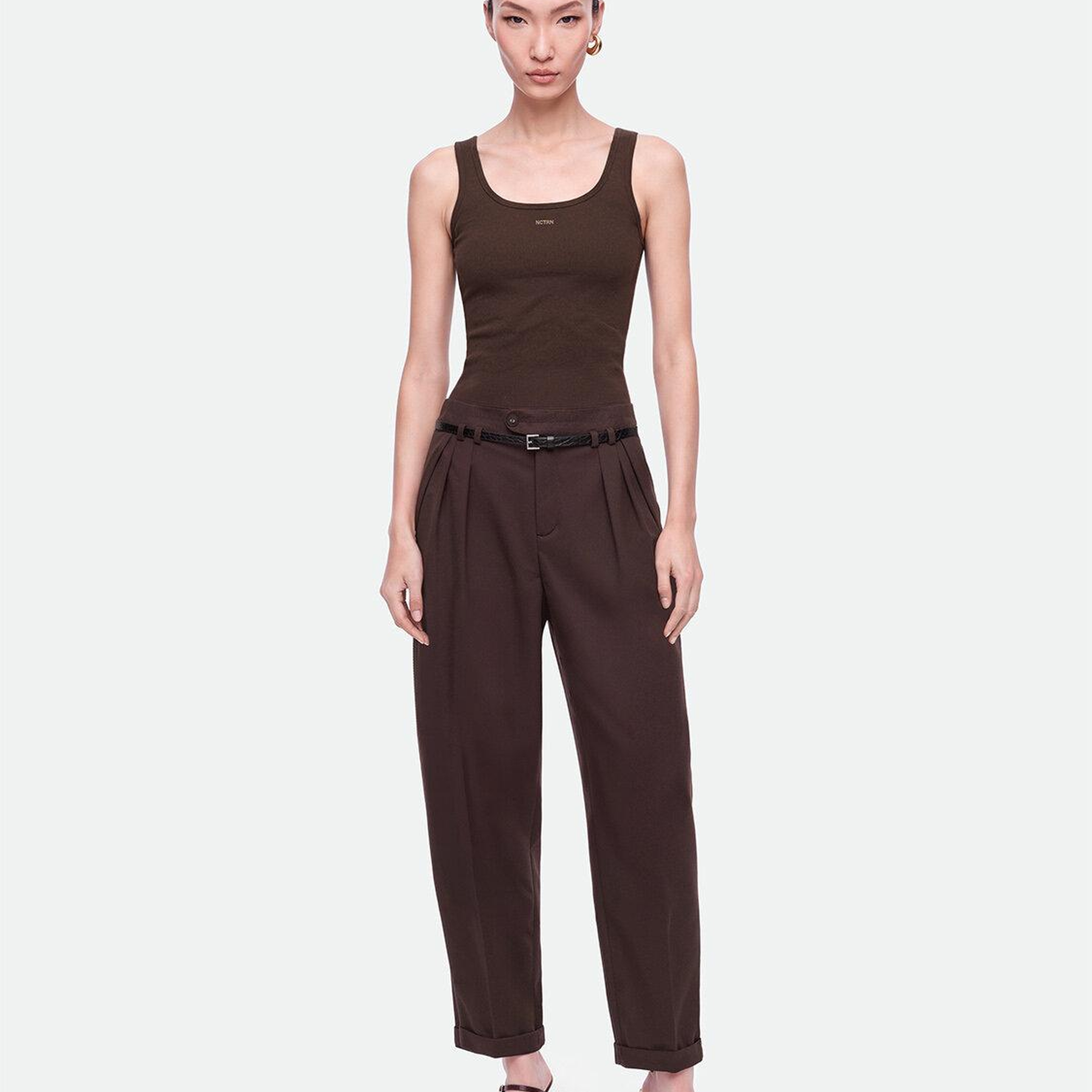 Bisiklet Yaka Crop Top