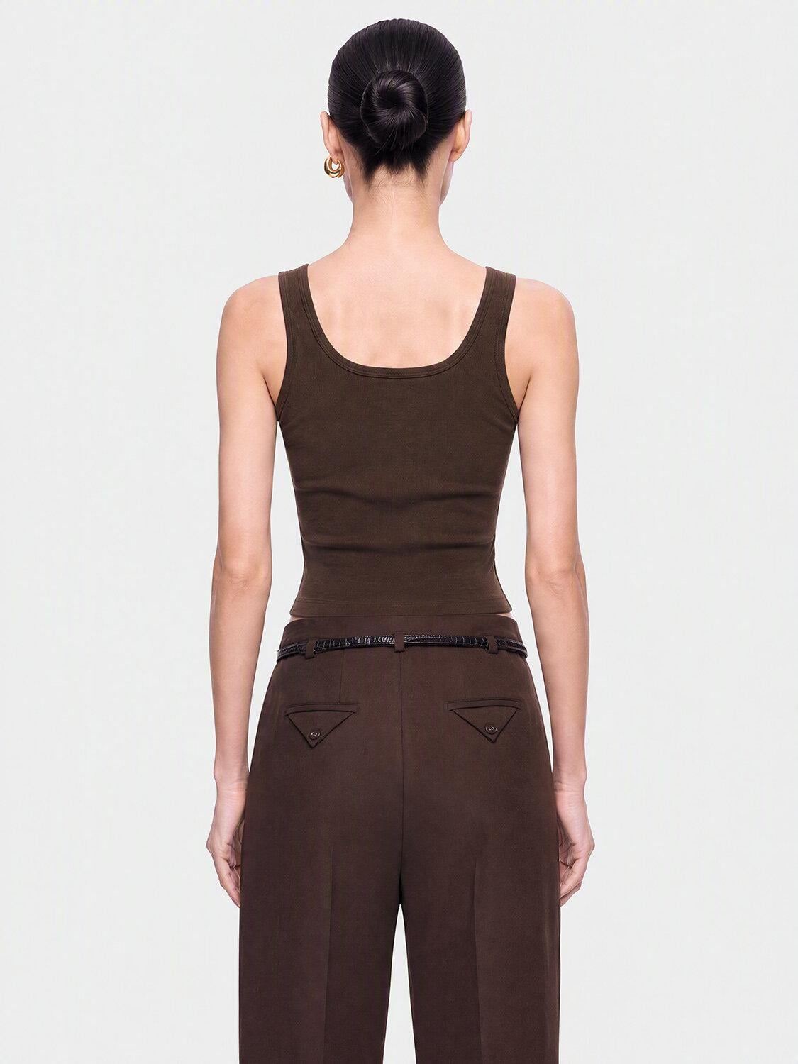 Bisiklet Yaka Crop Top