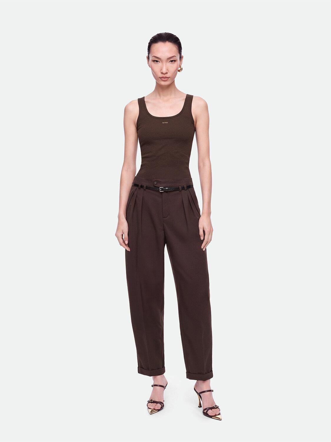 Bisiklet Yaka Crop Top
