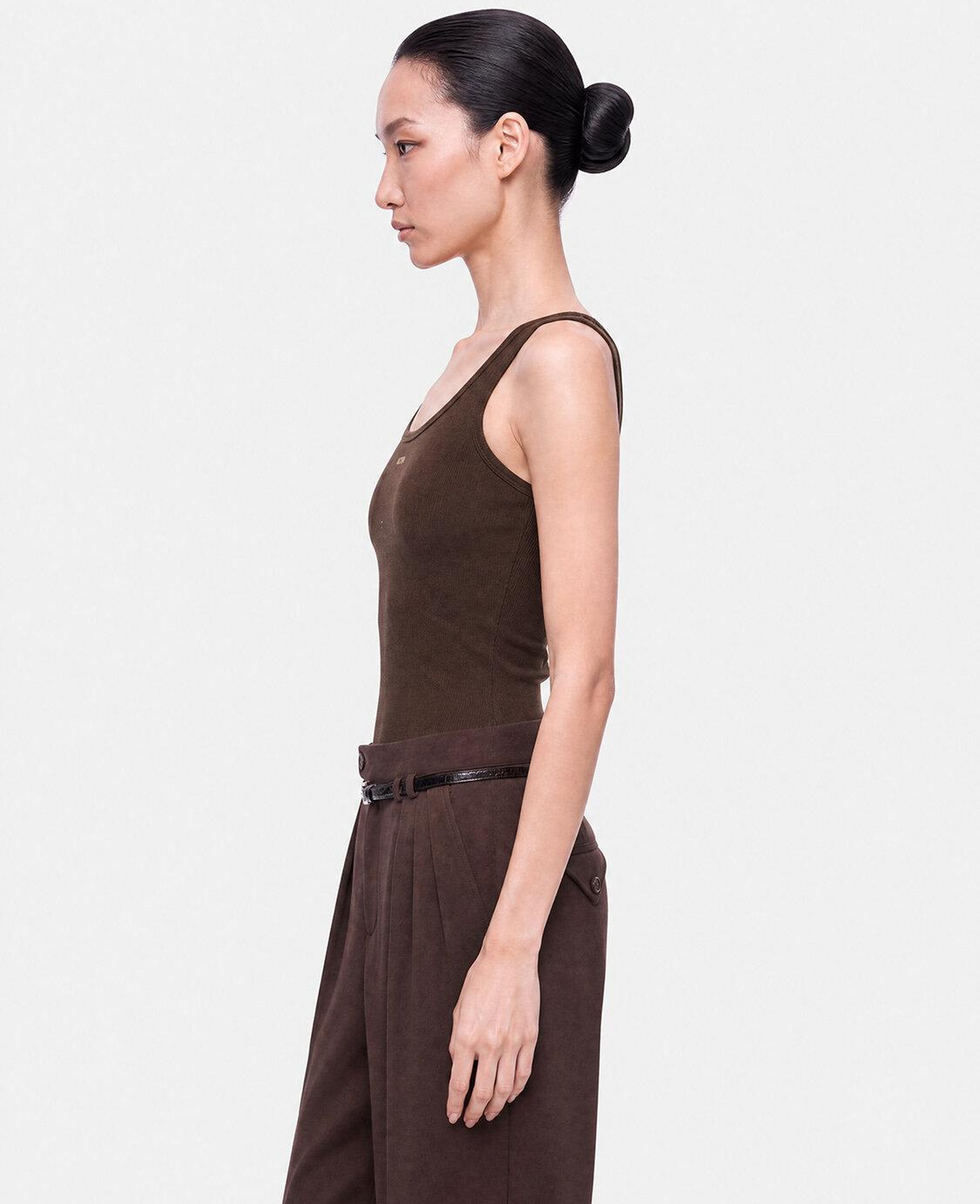 Bisiklet Yaka Crop Top