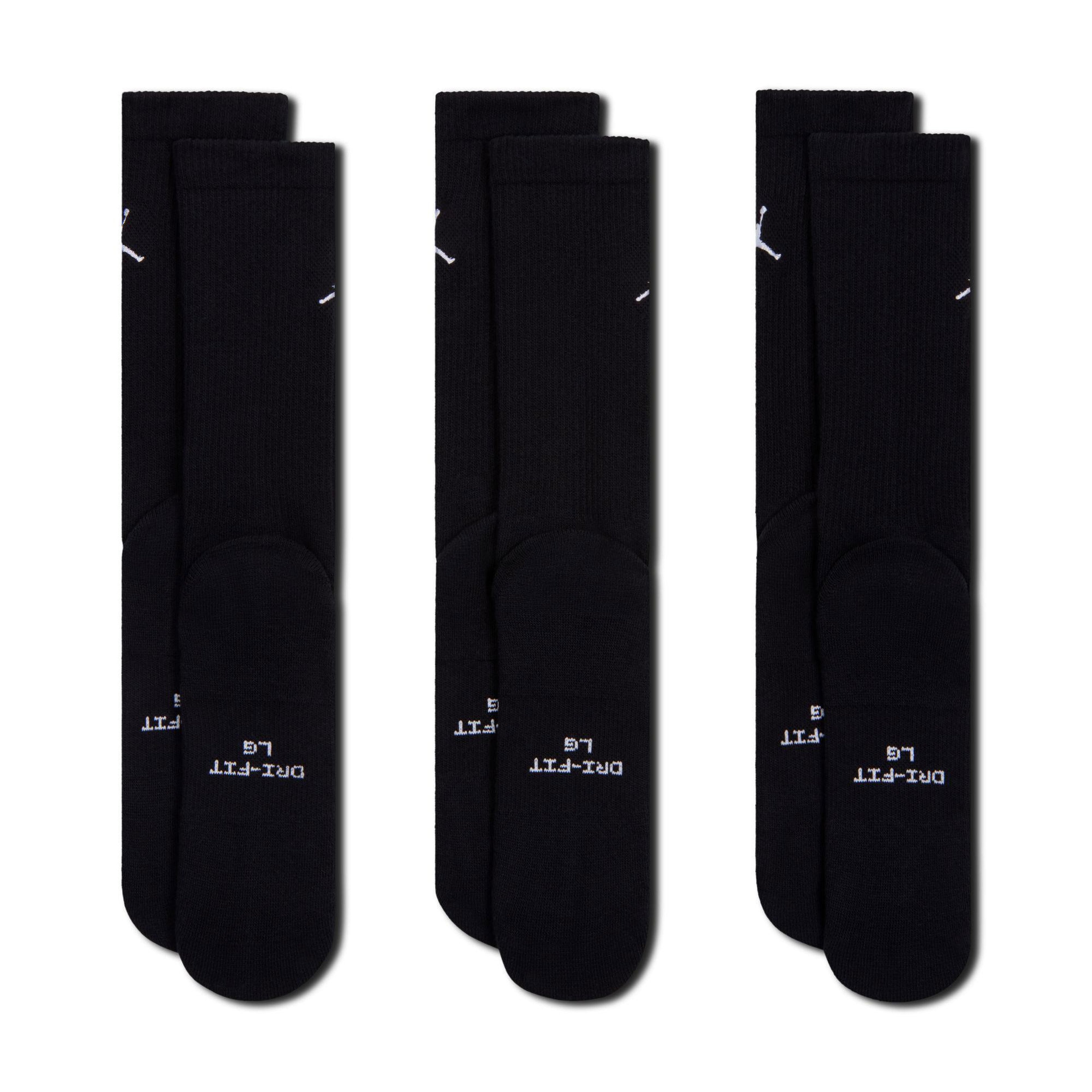 Jordan Everyday 3'lü Unisex Siyah Çorap