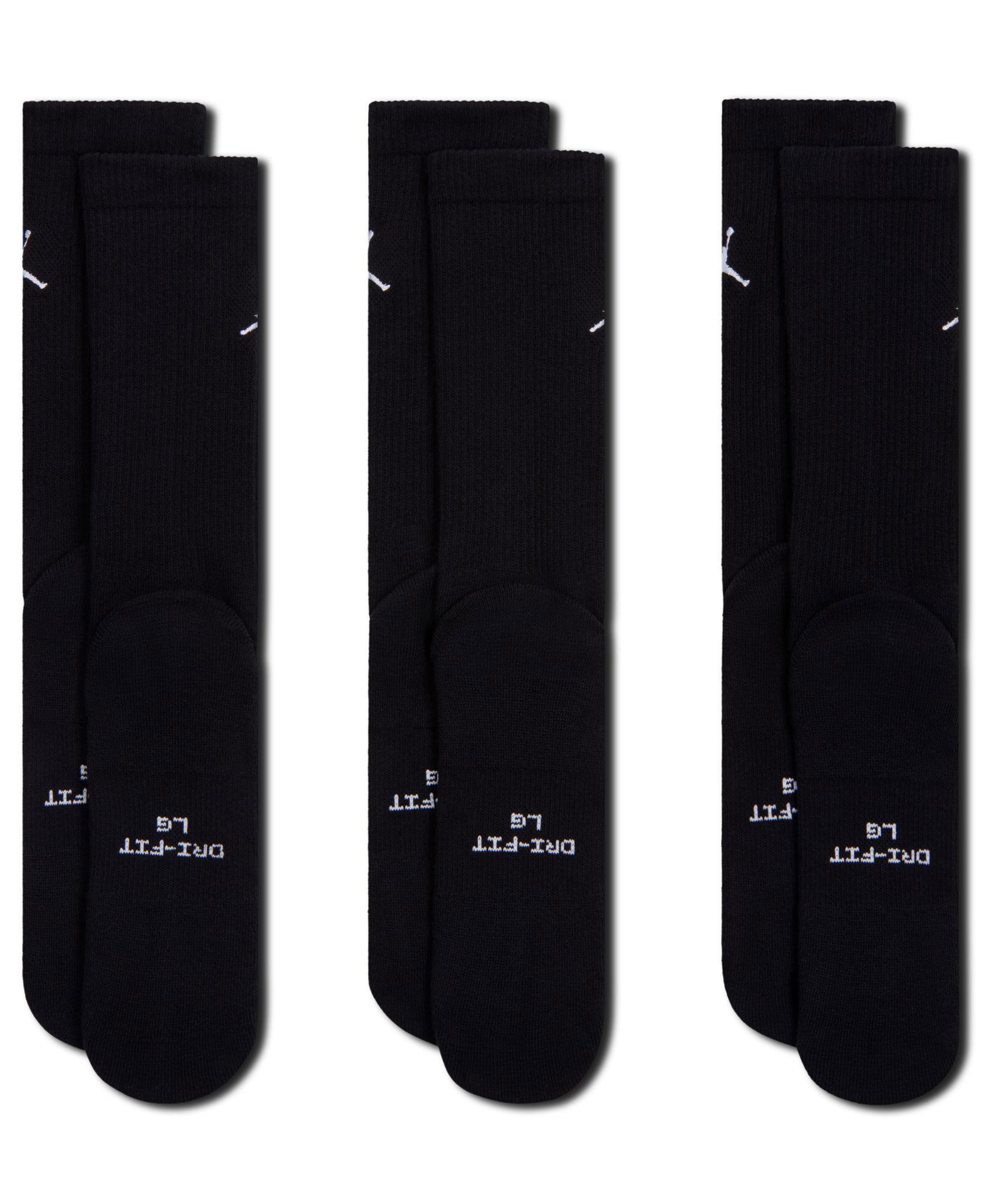 Jordan Everyday 3'lü Unisex Siyah Çorap