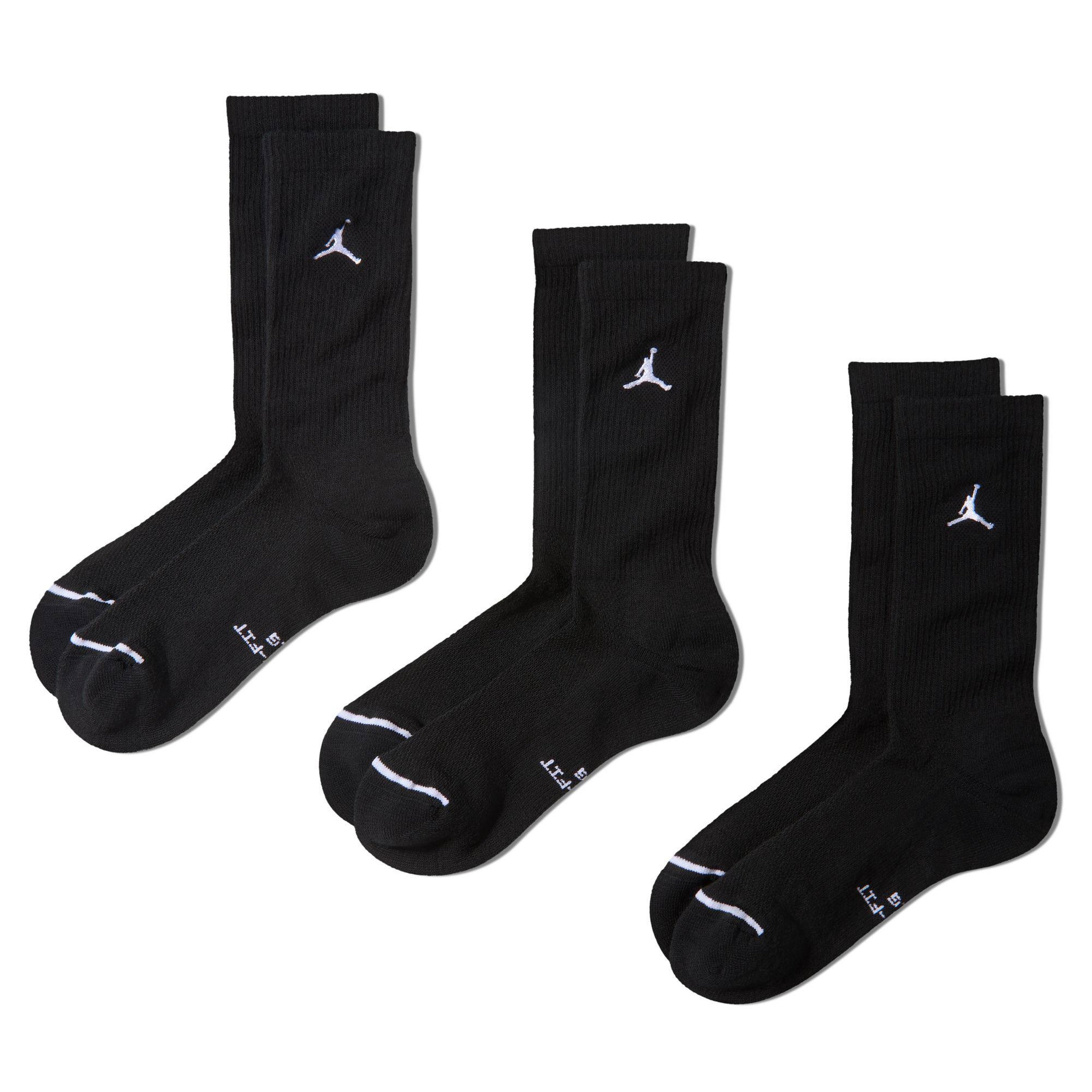 Jordan Everyday 3'lü Unisex Siyah Çorap