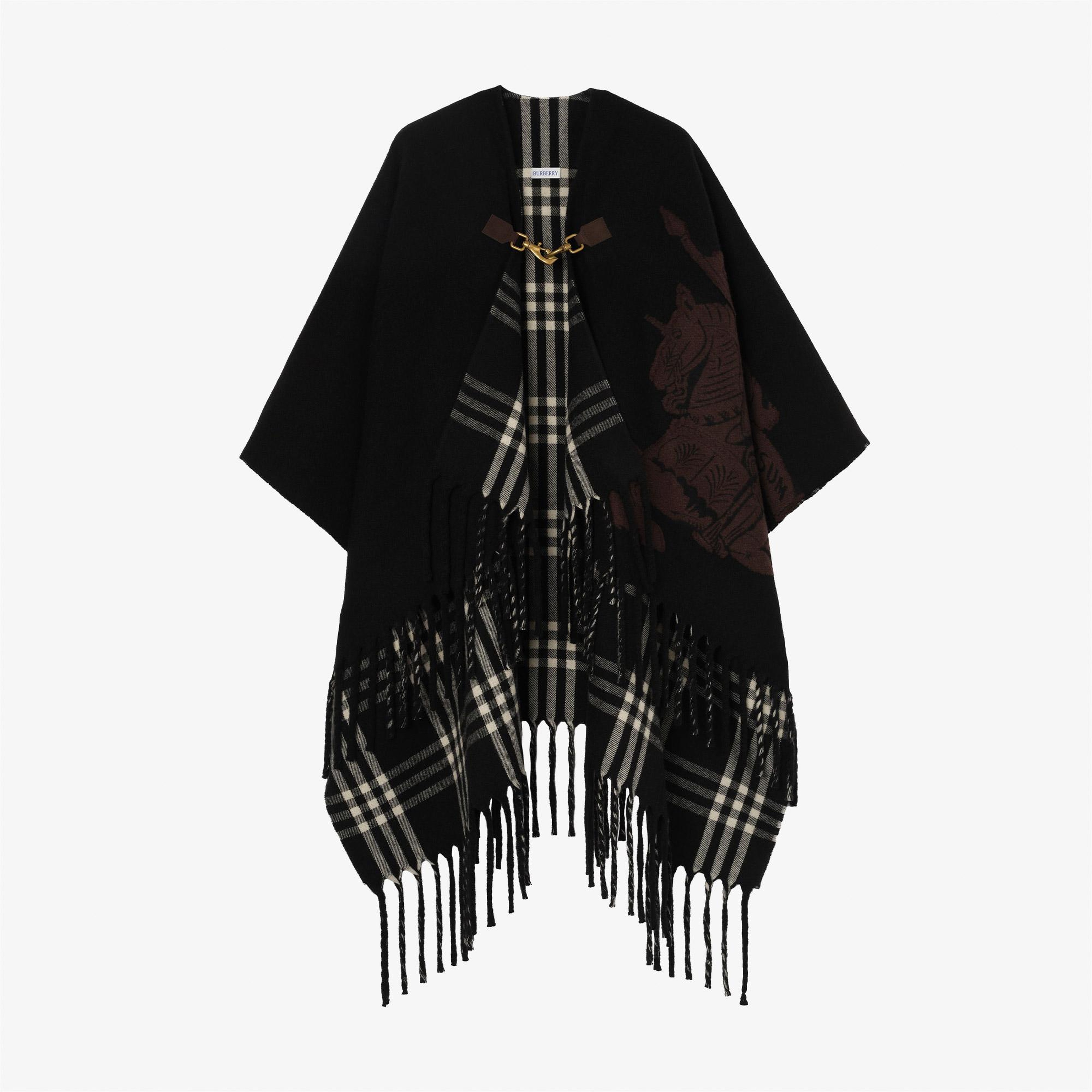 Burberry Fıl Coupe Kadın Siyah Panço