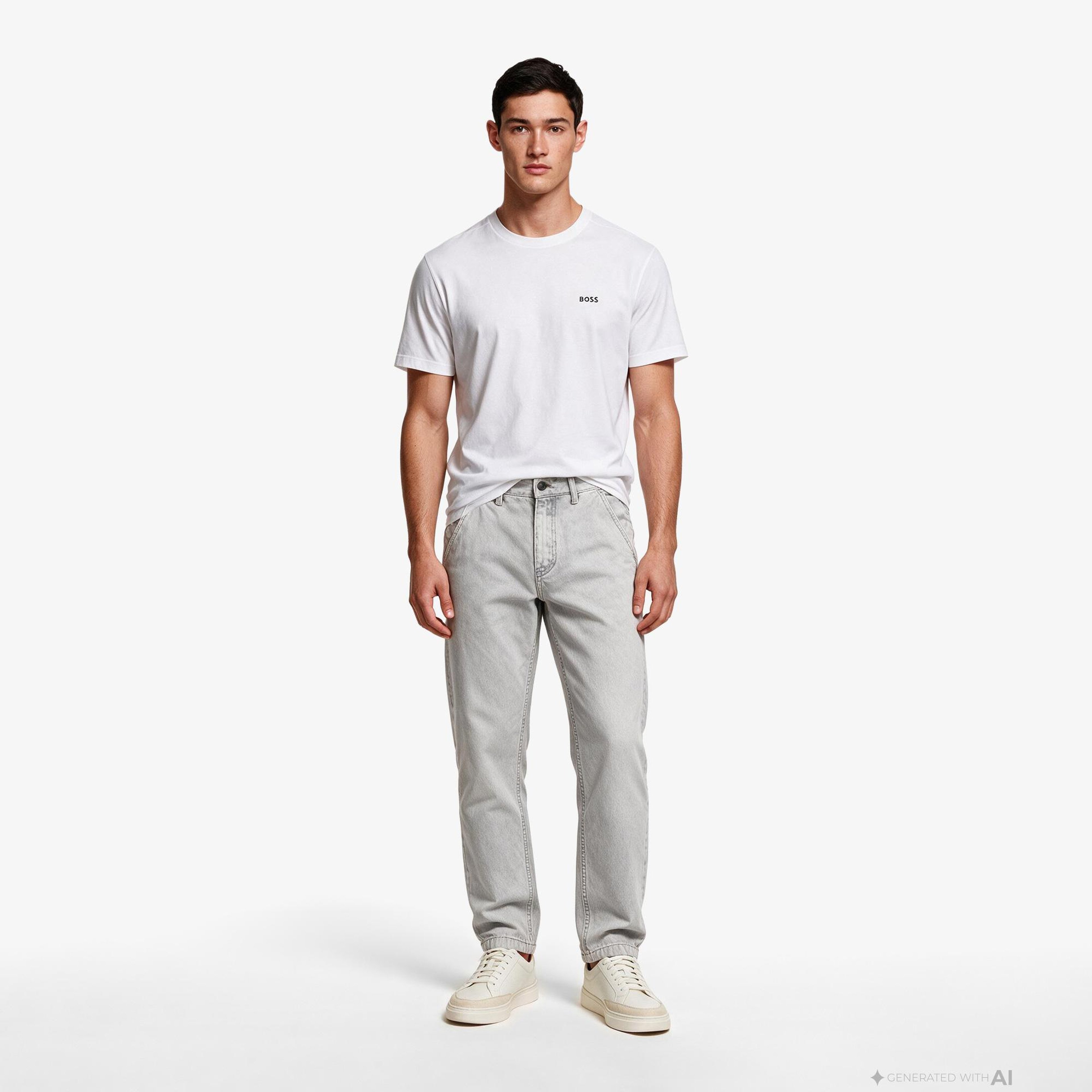 Boss Skye Hybrid Erkek Gri Jean