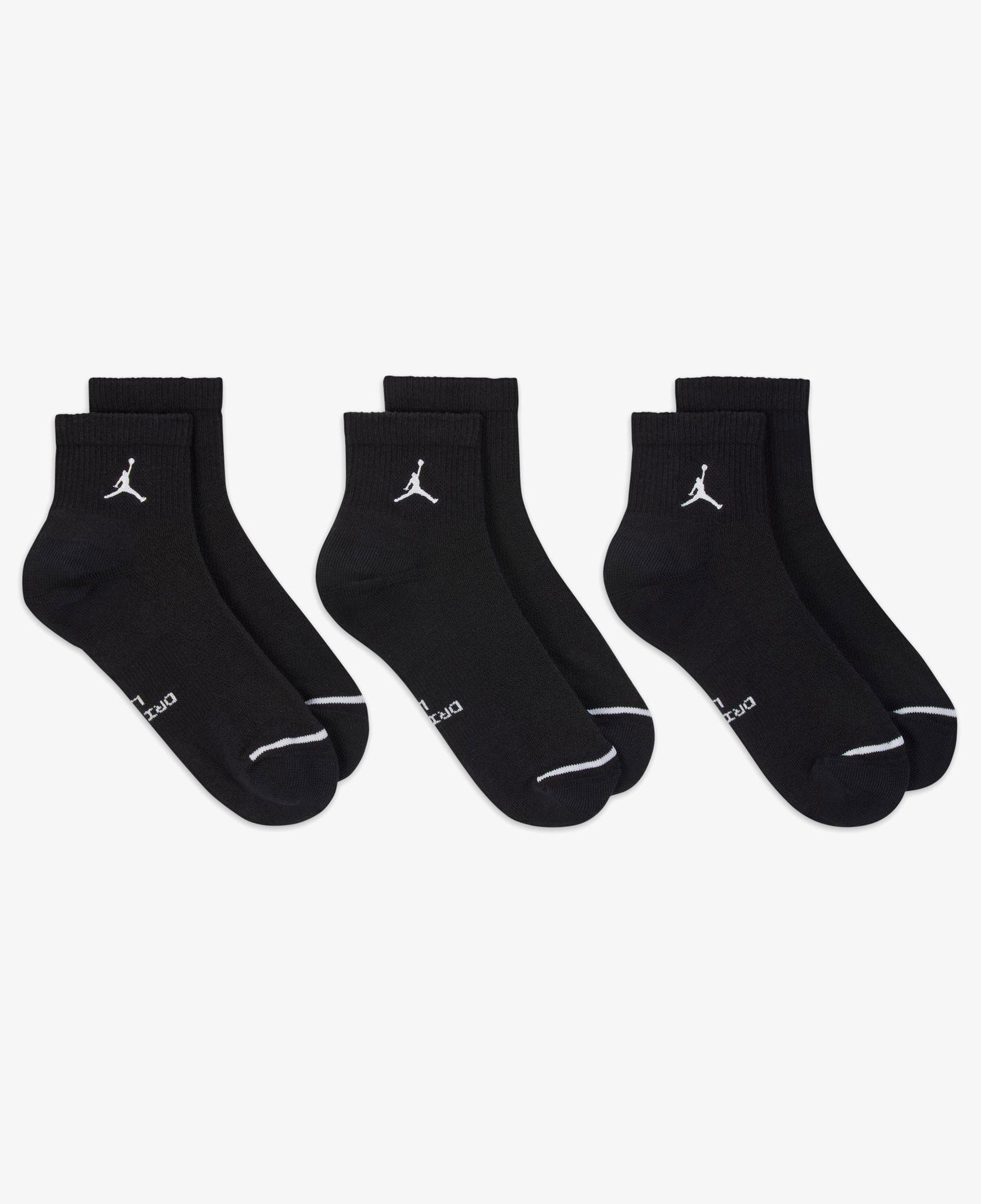 Jordan Everyday Elevated 3'lü Unisex Siyah Çorap
