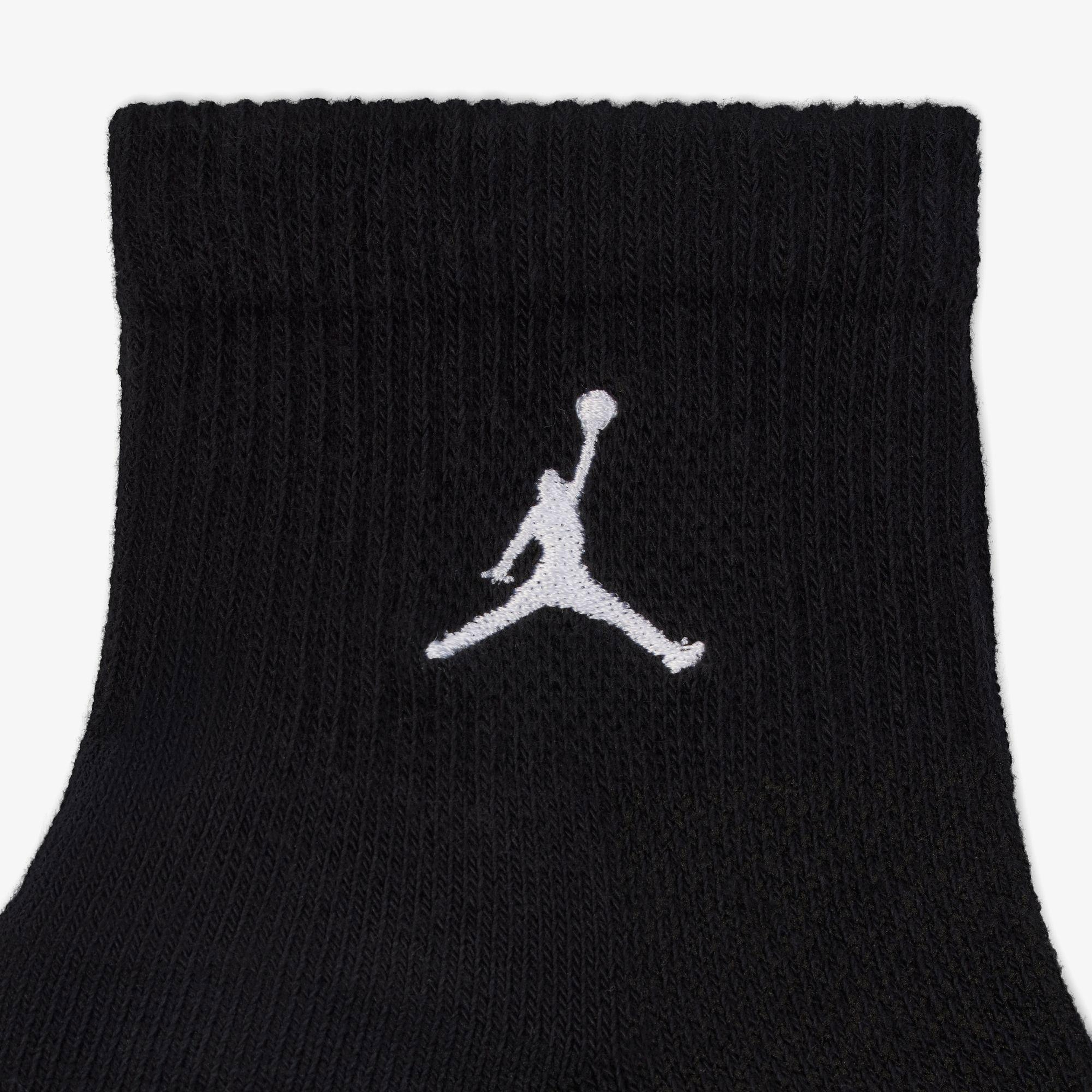Jordan Everyday Elevated 3'lü Unisex Siyah Çorap