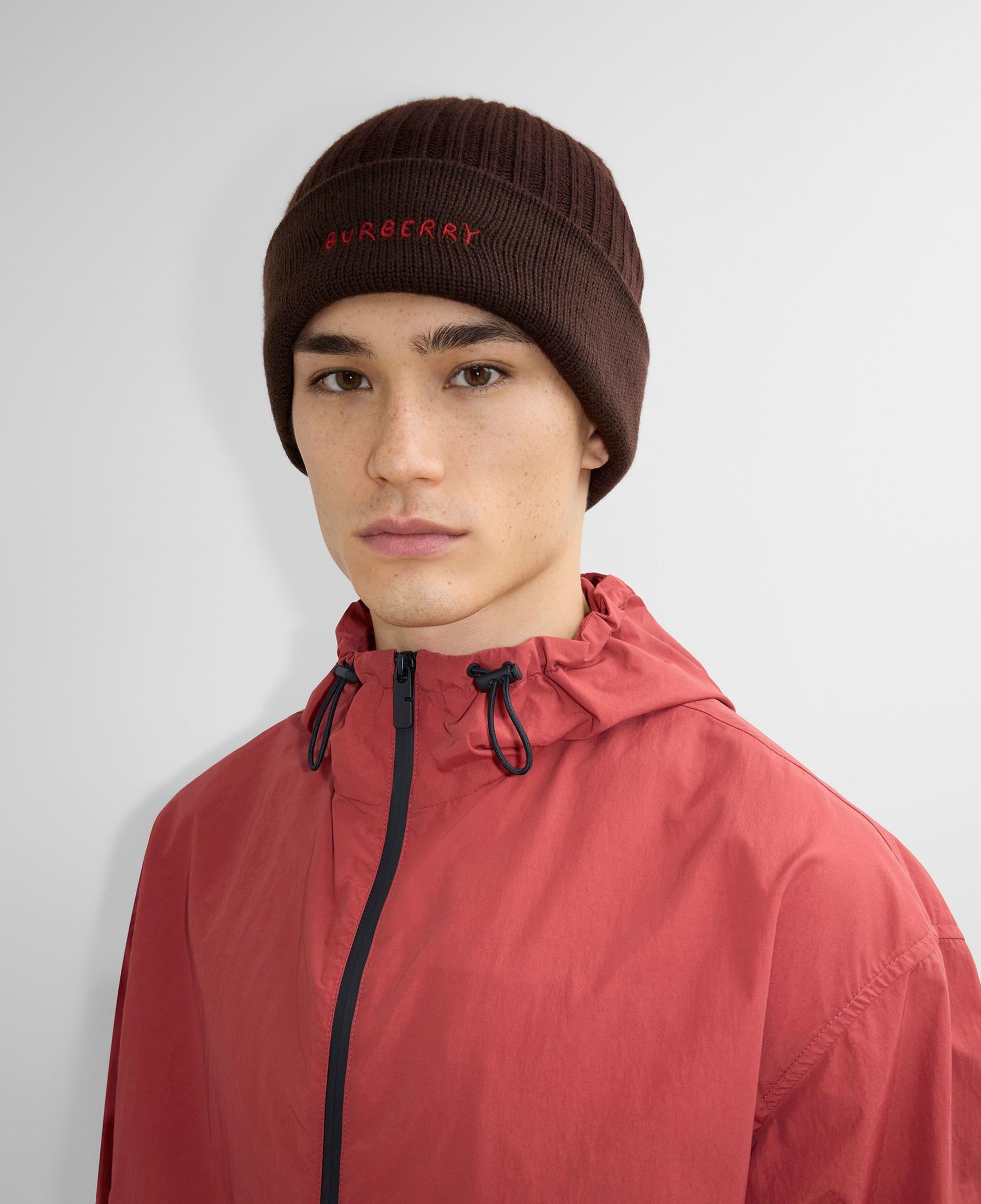 Burberry Lny Logo Wool Erkek Siyah Bere