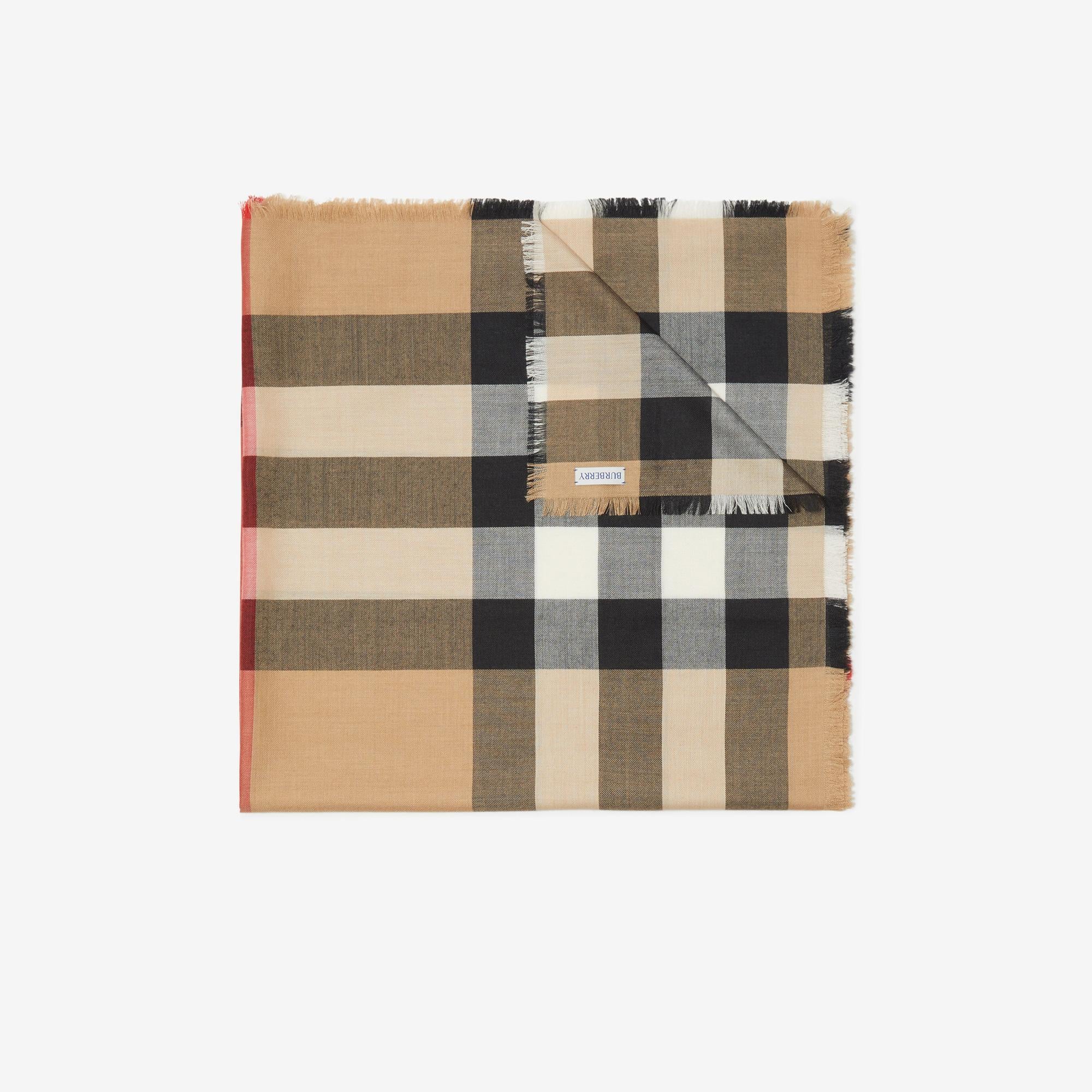 Burberry Hmega Cashmere Silk Kadın Bej Atkı