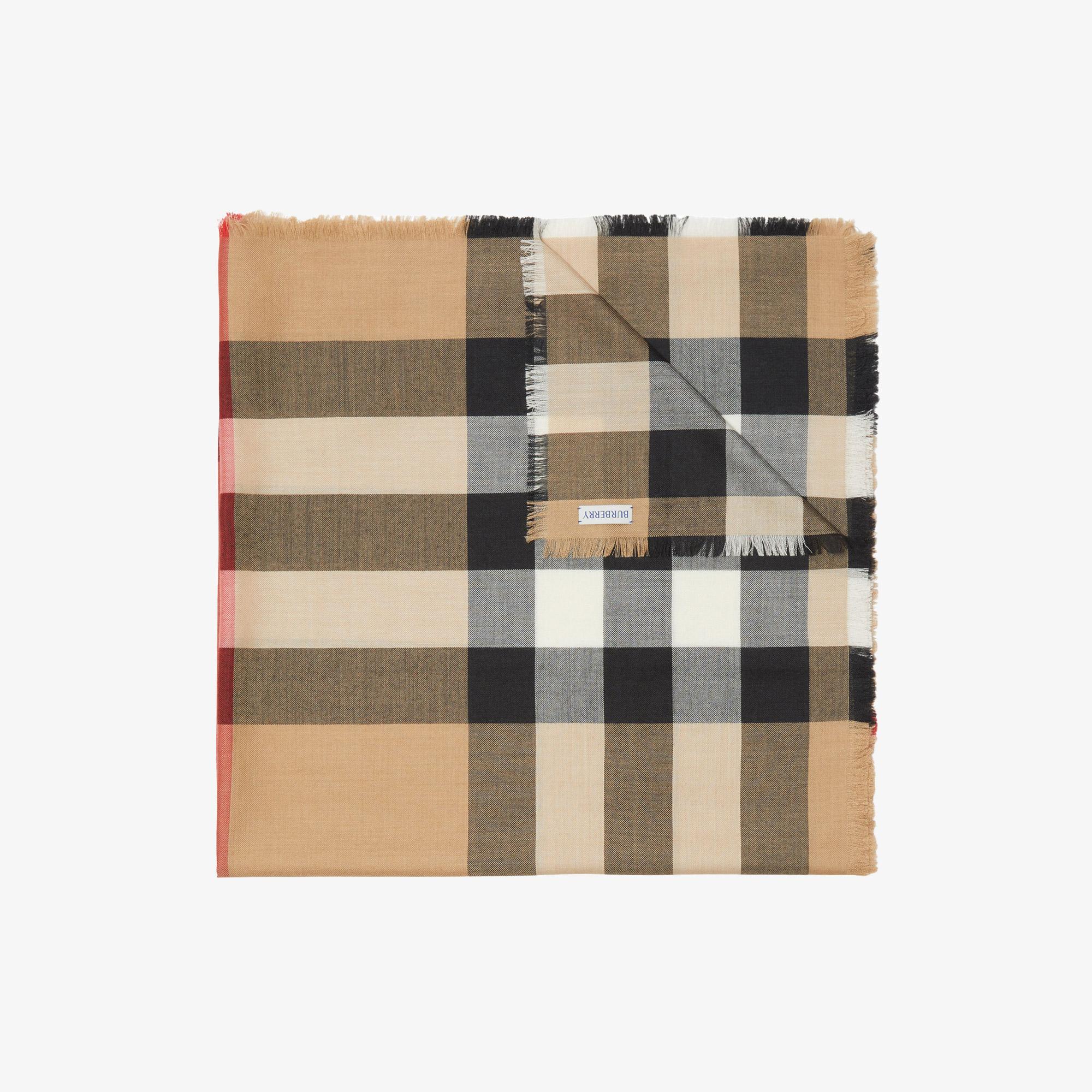 Burberry Hmega Cashmere Silk Kadın Bej Atkı