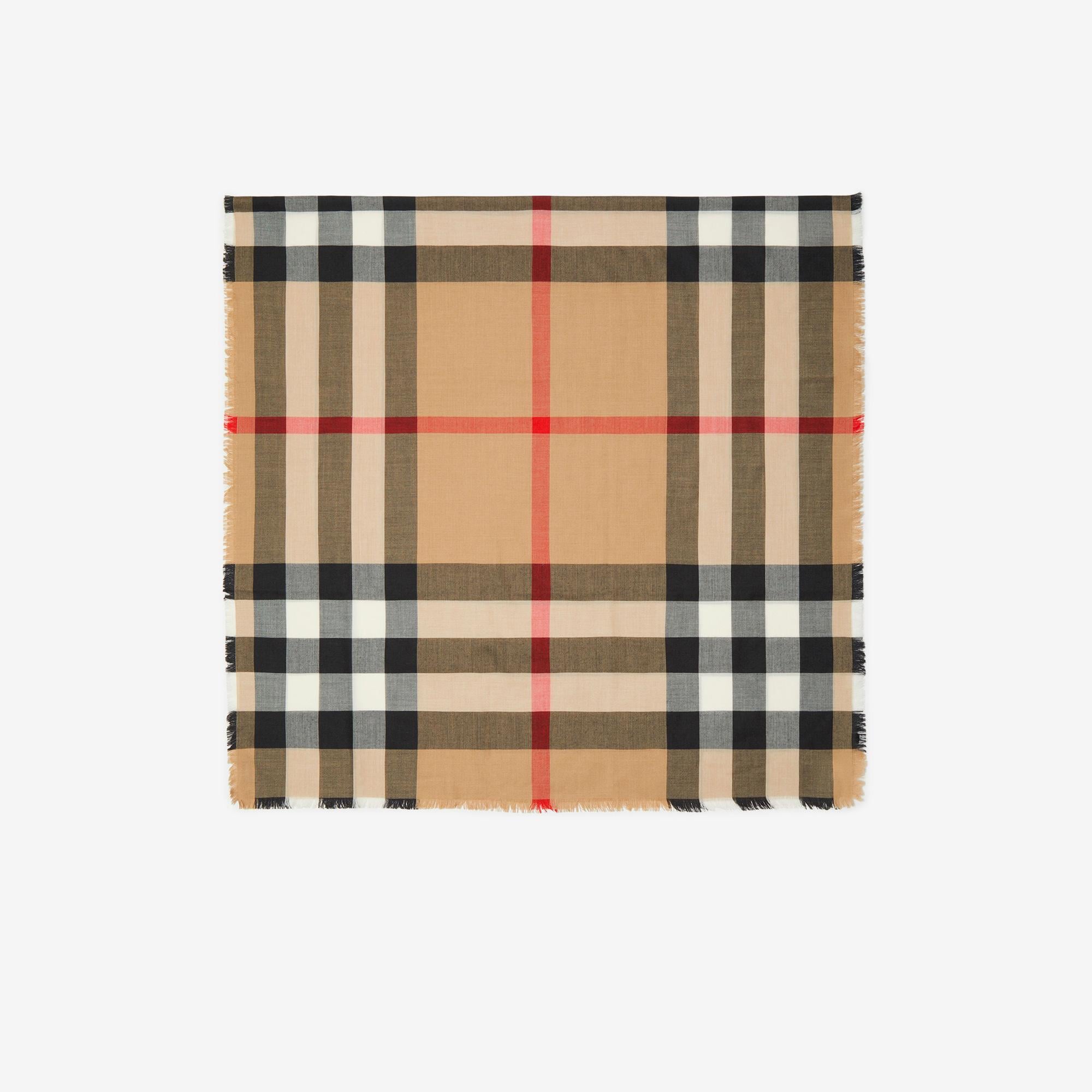 Burberry Hmega Cashmere Silk Kadın Bej Atkı