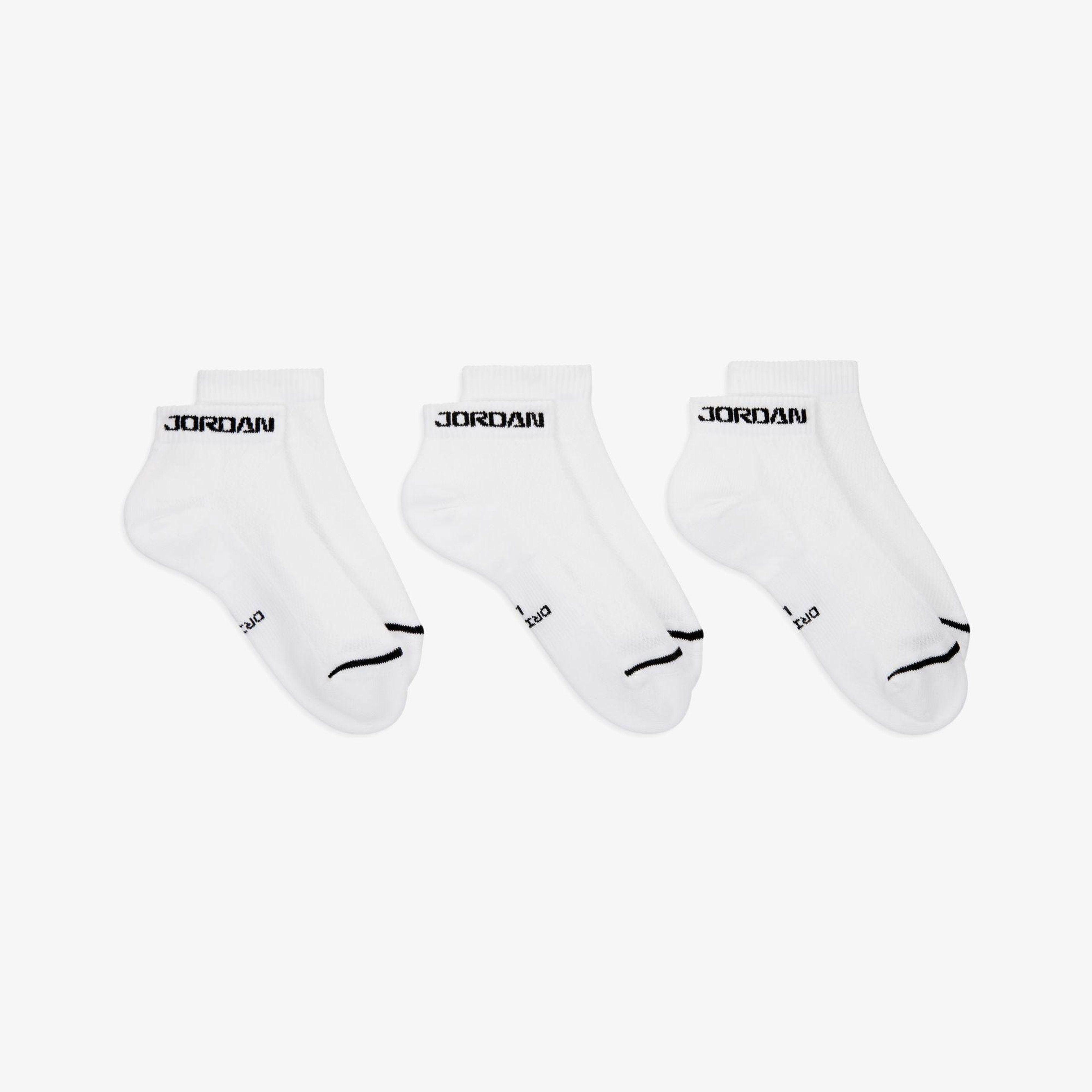 Jordan Everyday Elevated 3'lü Unisex Beyaz Çorap