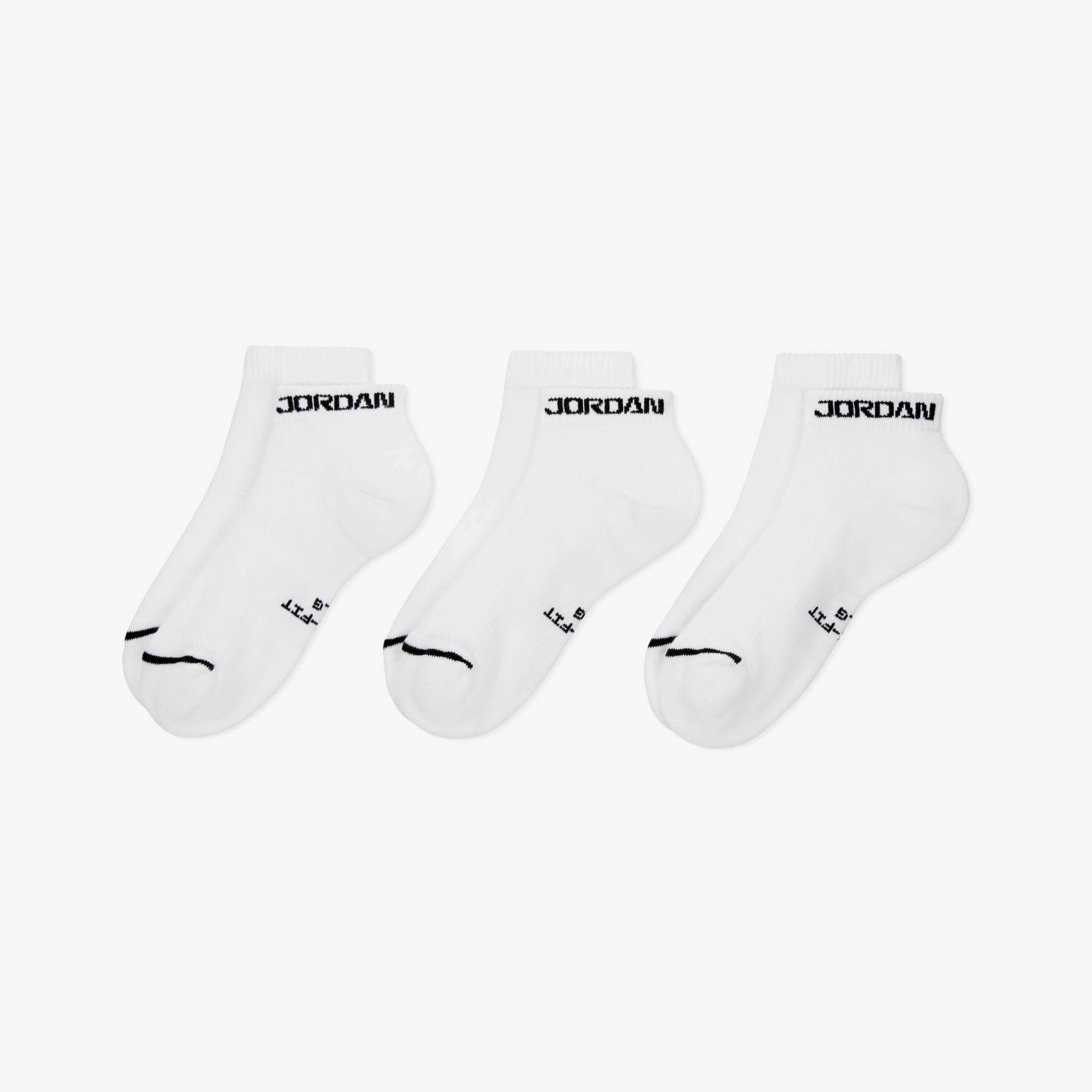 Jordan Everyday Elevated 3'lü Unisex Beyaz Çorap