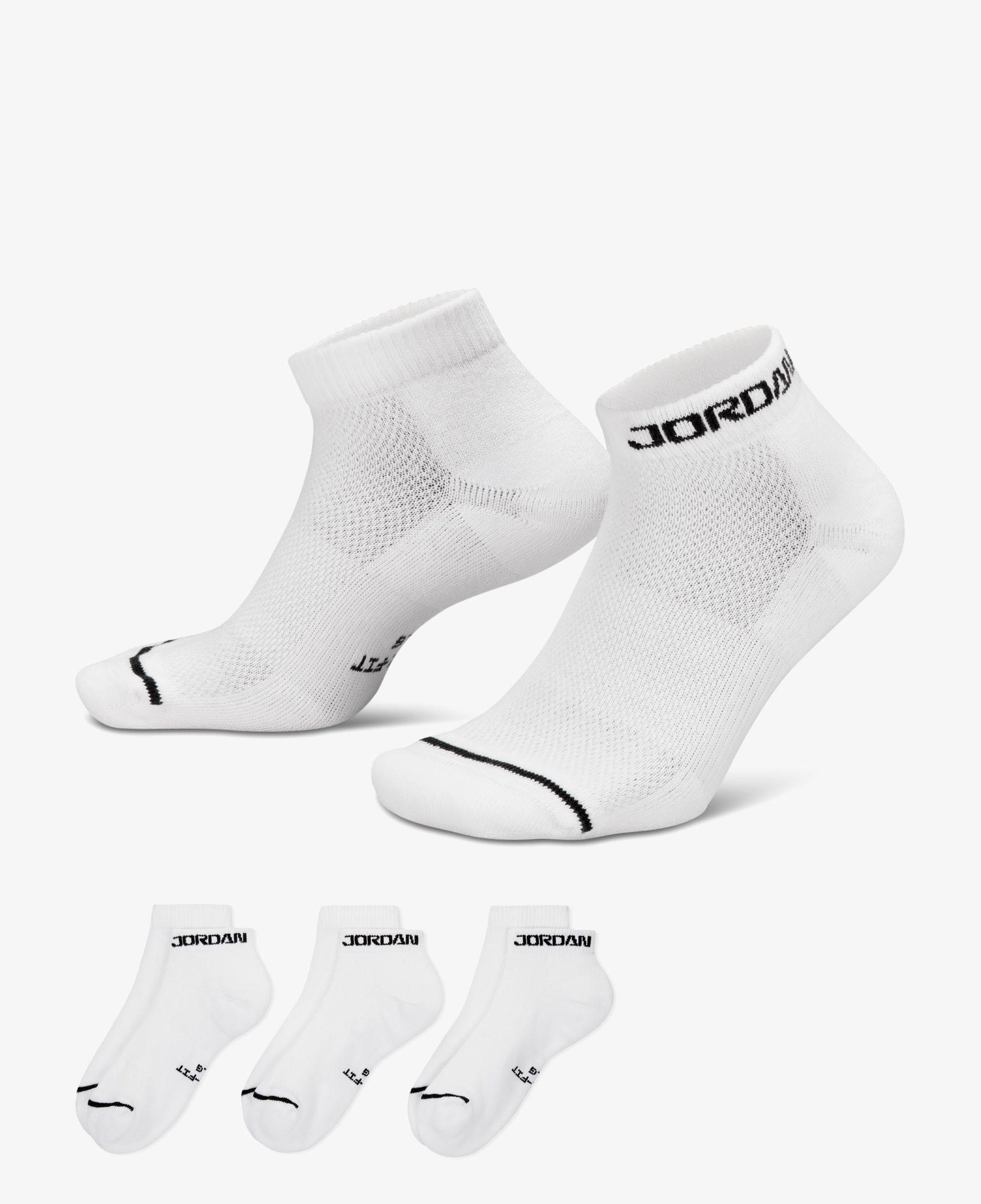 Jordan Everyday Elevated 3'lü Unisex Beyaz Çorap