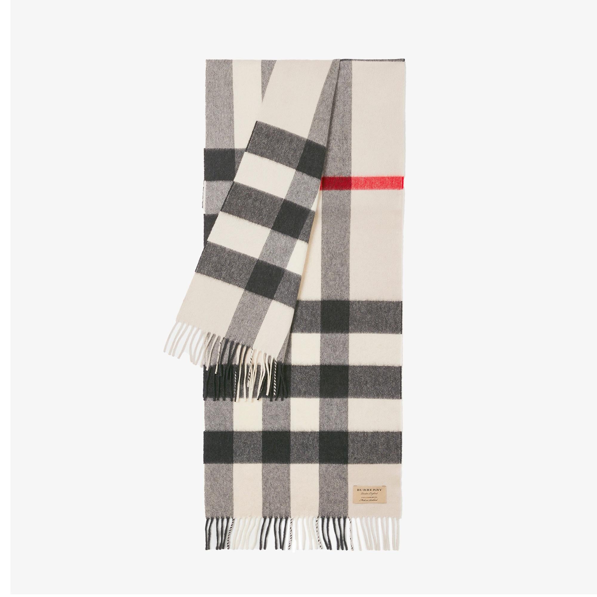 Burberry Hamega Cashmere Kadın Krem Atkı