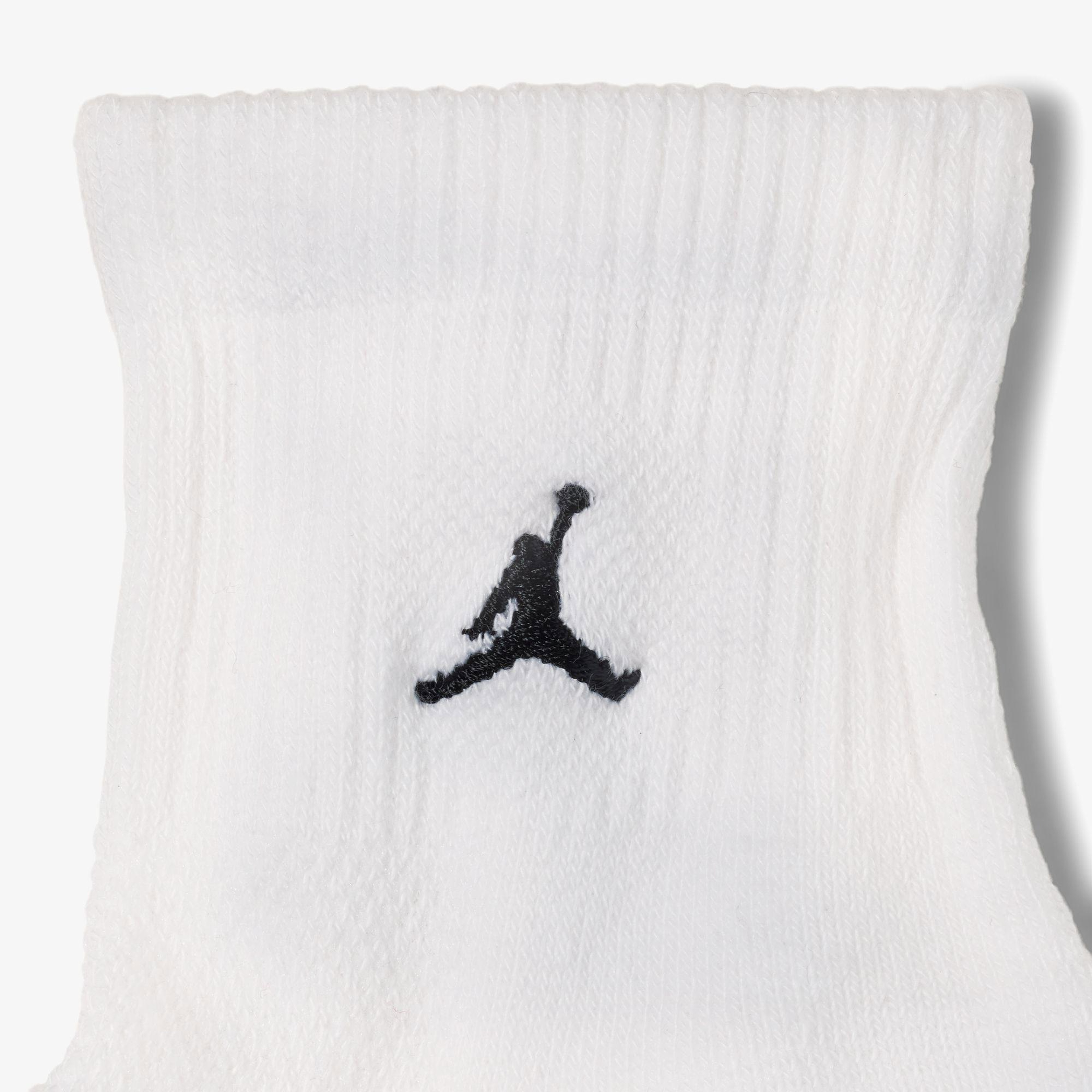 Jordan Everyday Elevated 3'lü Unisex Beyaz Çorap