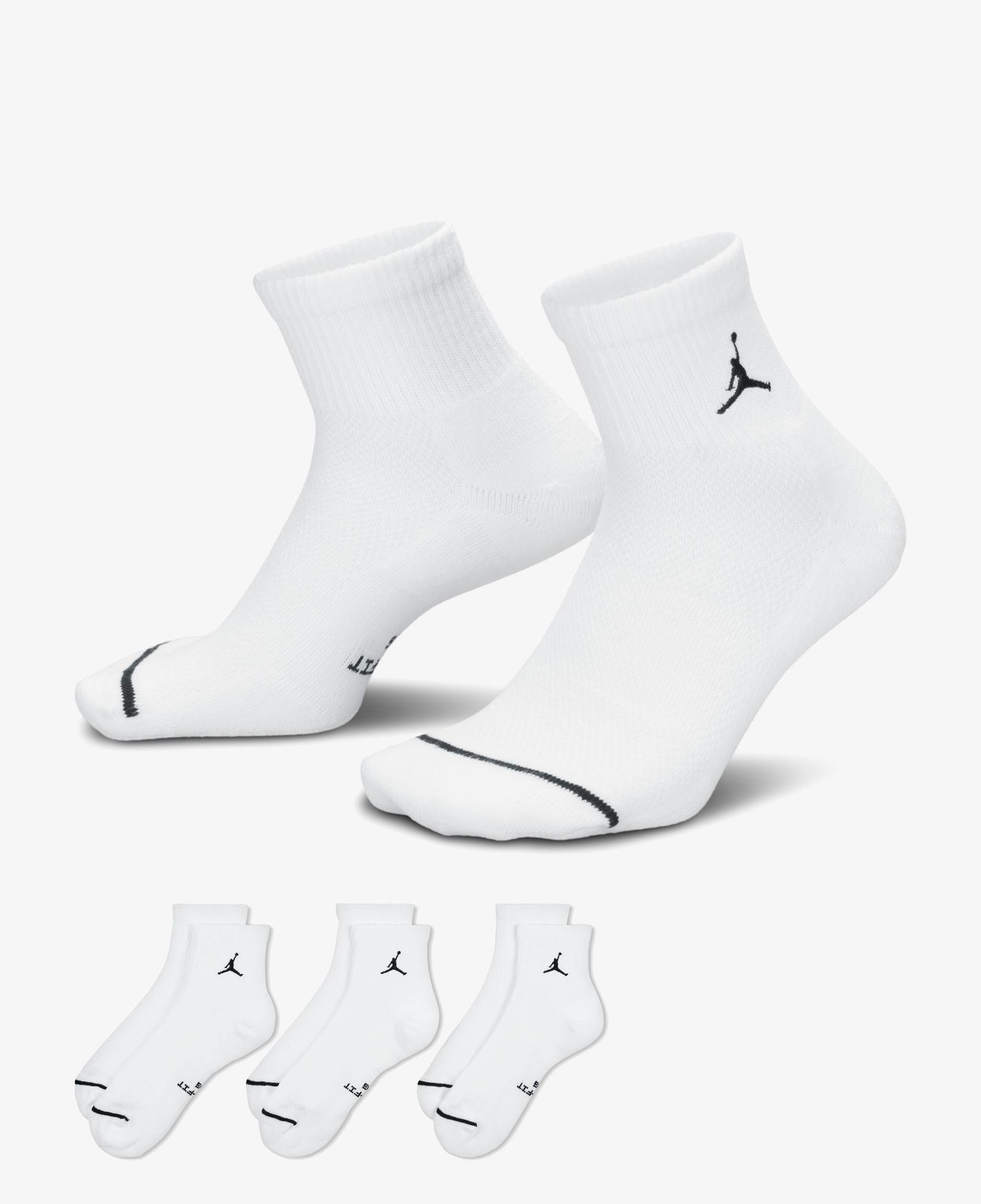Jordan Everyday Elevated 3'lü Unisex Beyaz Çorap
