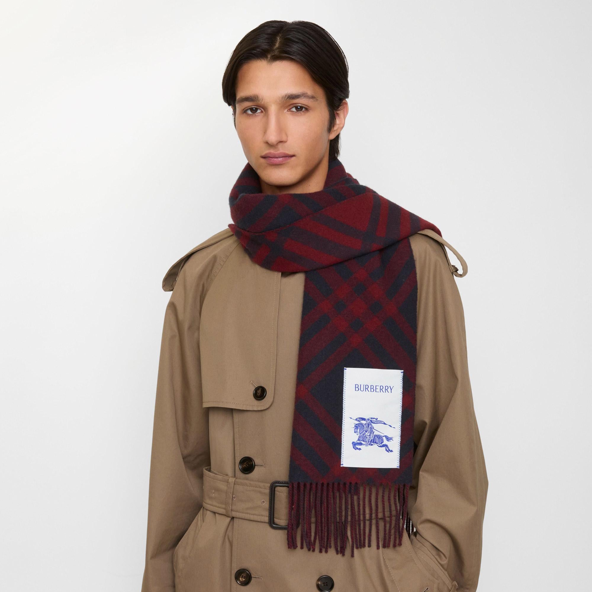 Burberry Tbar Bias Check Kadın Lacivert Atkı