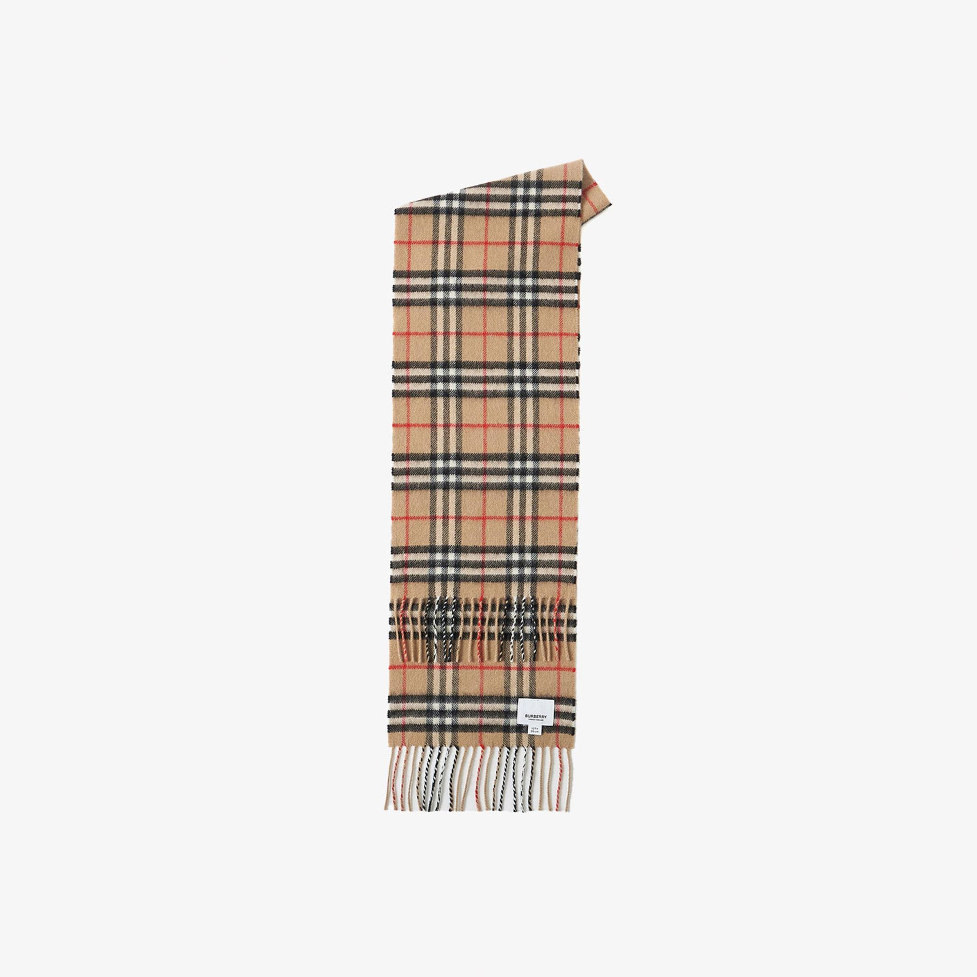 Burberry Check Cashmere Çocuk Bej Atkı