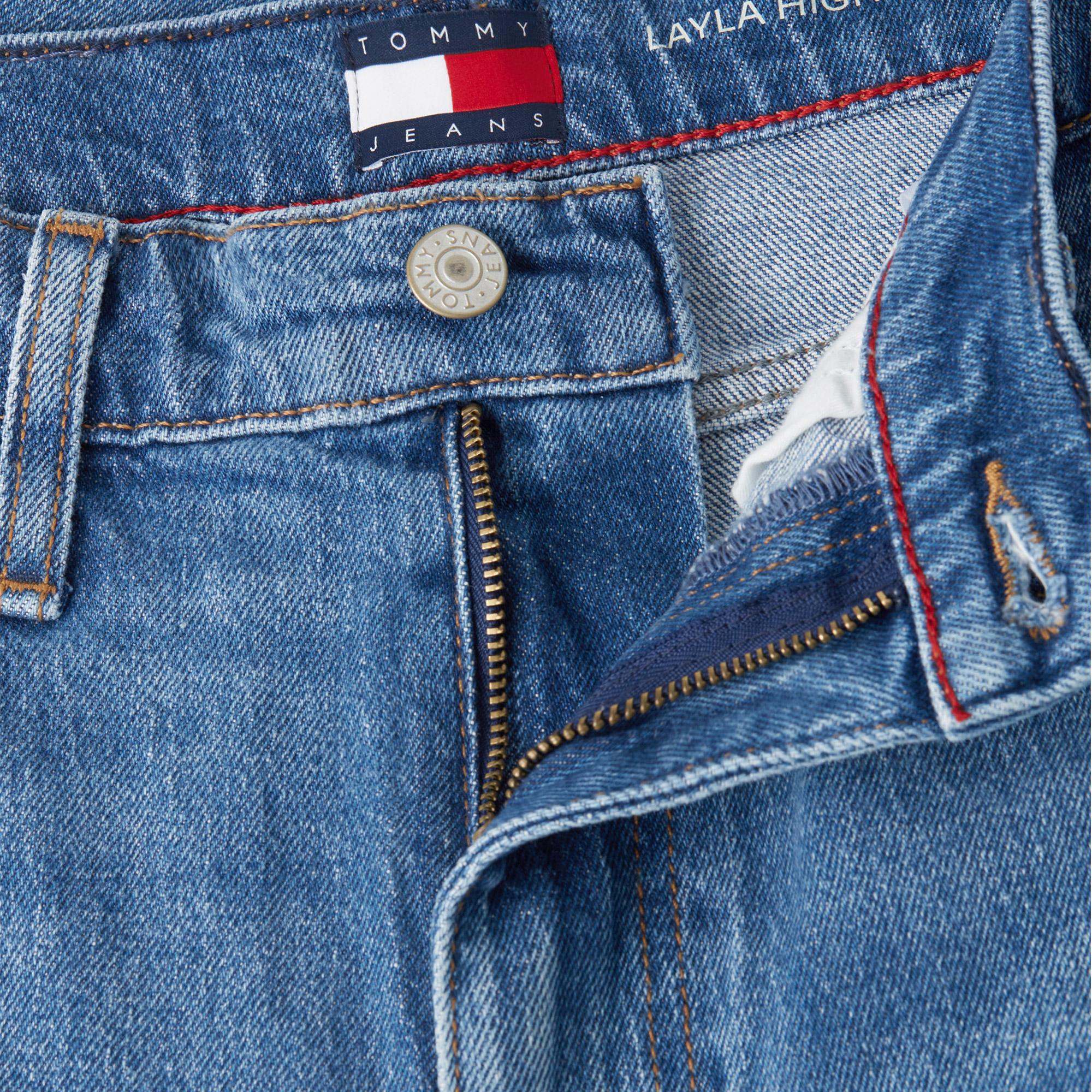 Tommy Hilfiger Layla High Rise Straight Bj0133 Kadın Mavi Jean