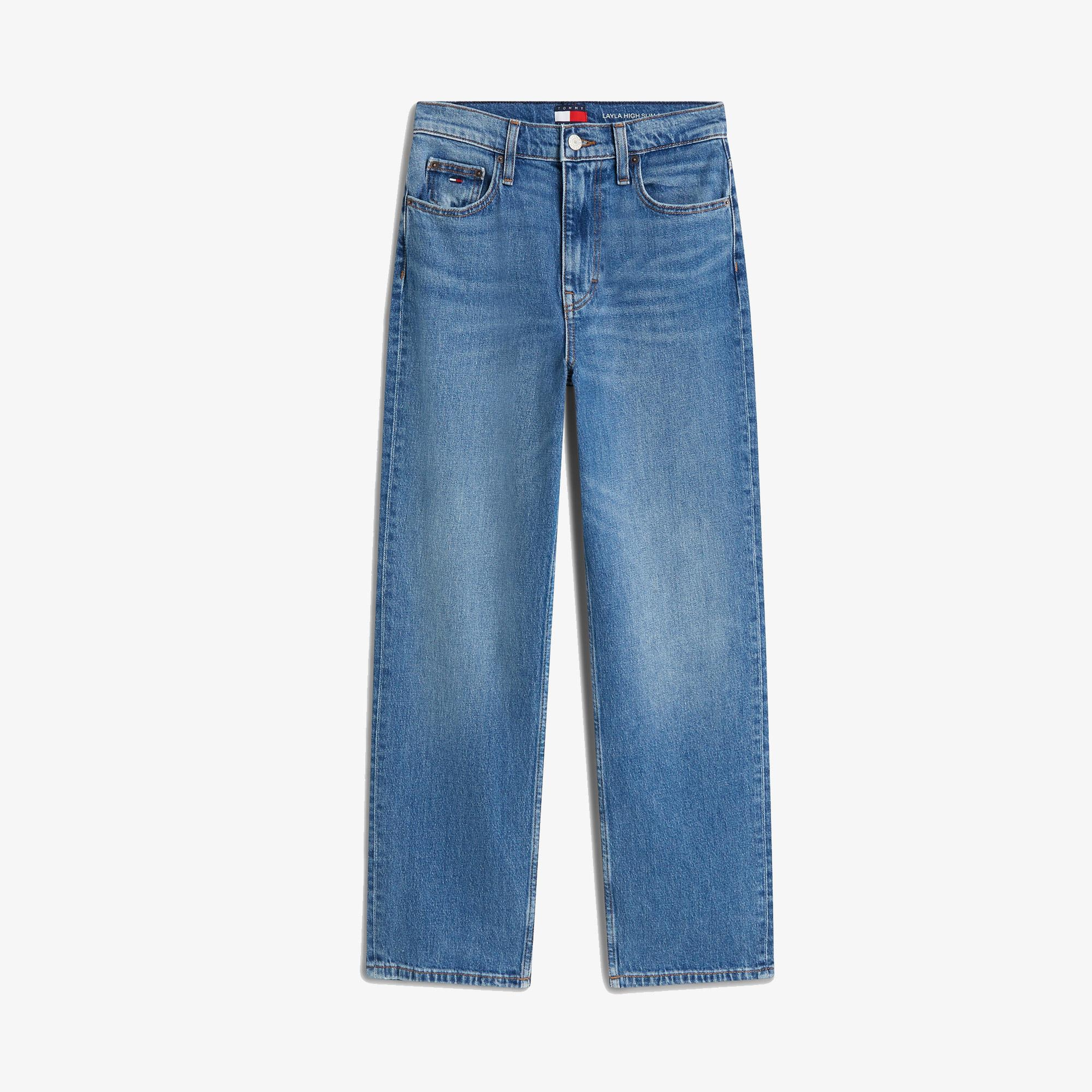 Tommy Hilfiger Layla High Rise Straight Bj0133 Kadın Mavi Jean