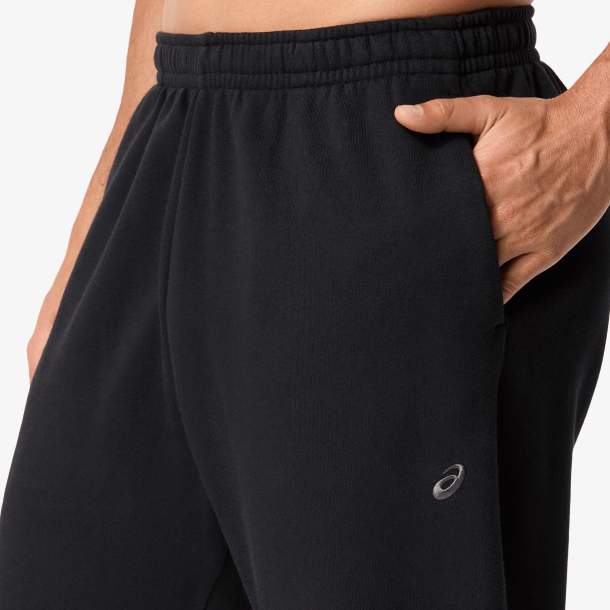 Asics Fleece Relaxed Erkek Siyah Günlük Eşofman Altı