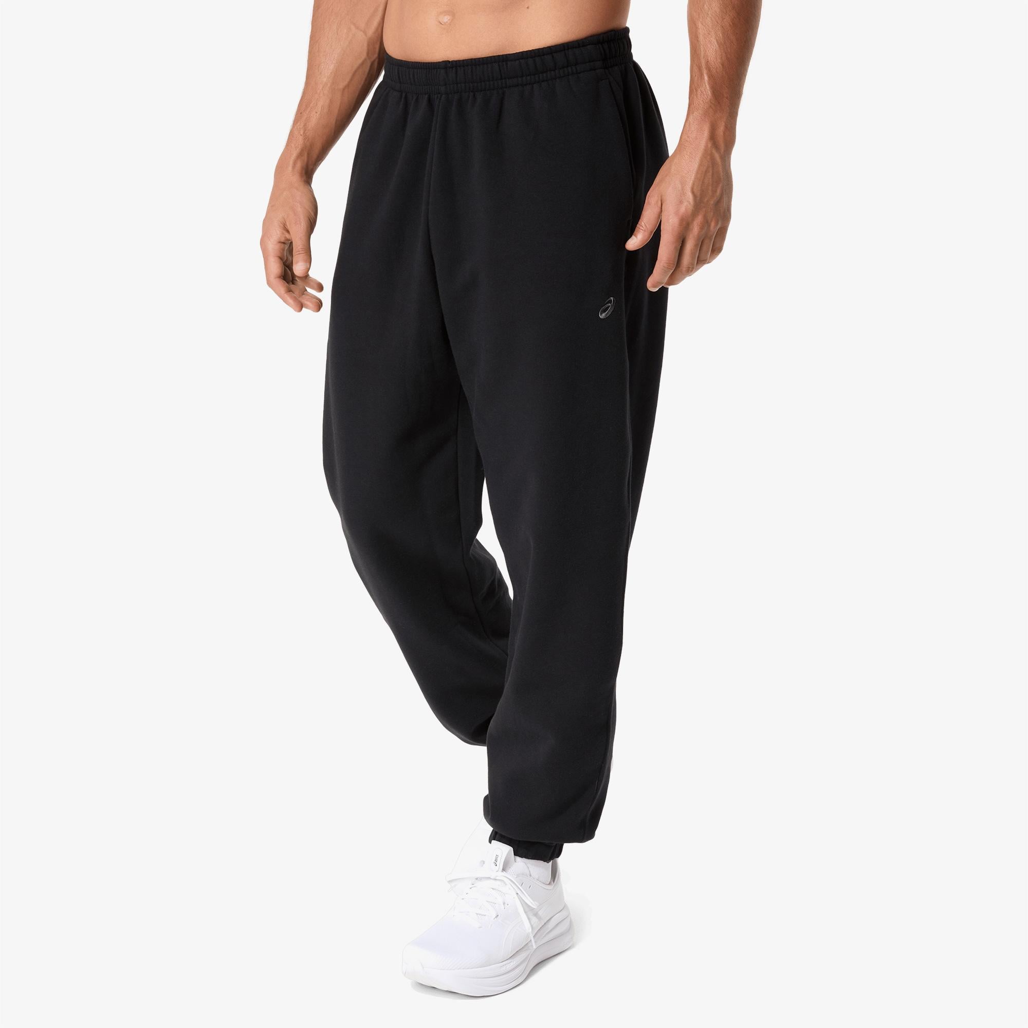 Asics Fleece Relaxed Erkek Siyah Günlük Eşofman Altı