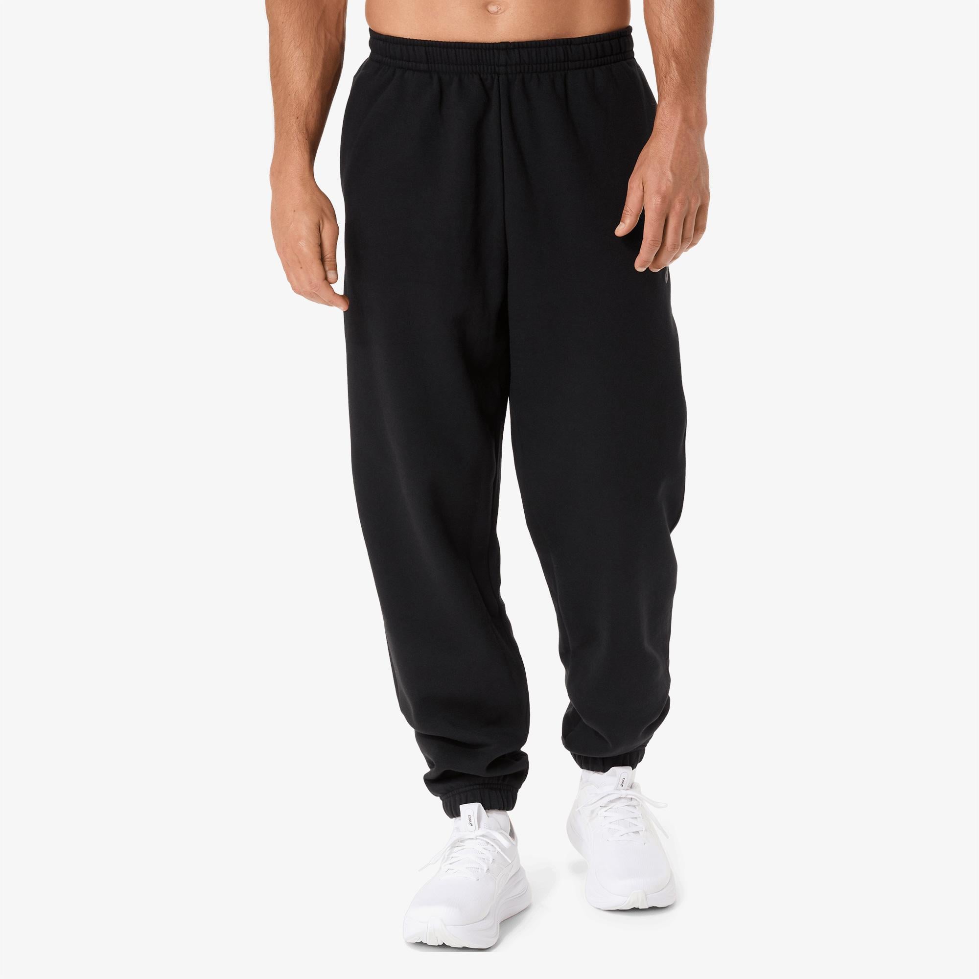 Asics Fleece Relaxed Erkek Siyah Günlük Eşofman Altı