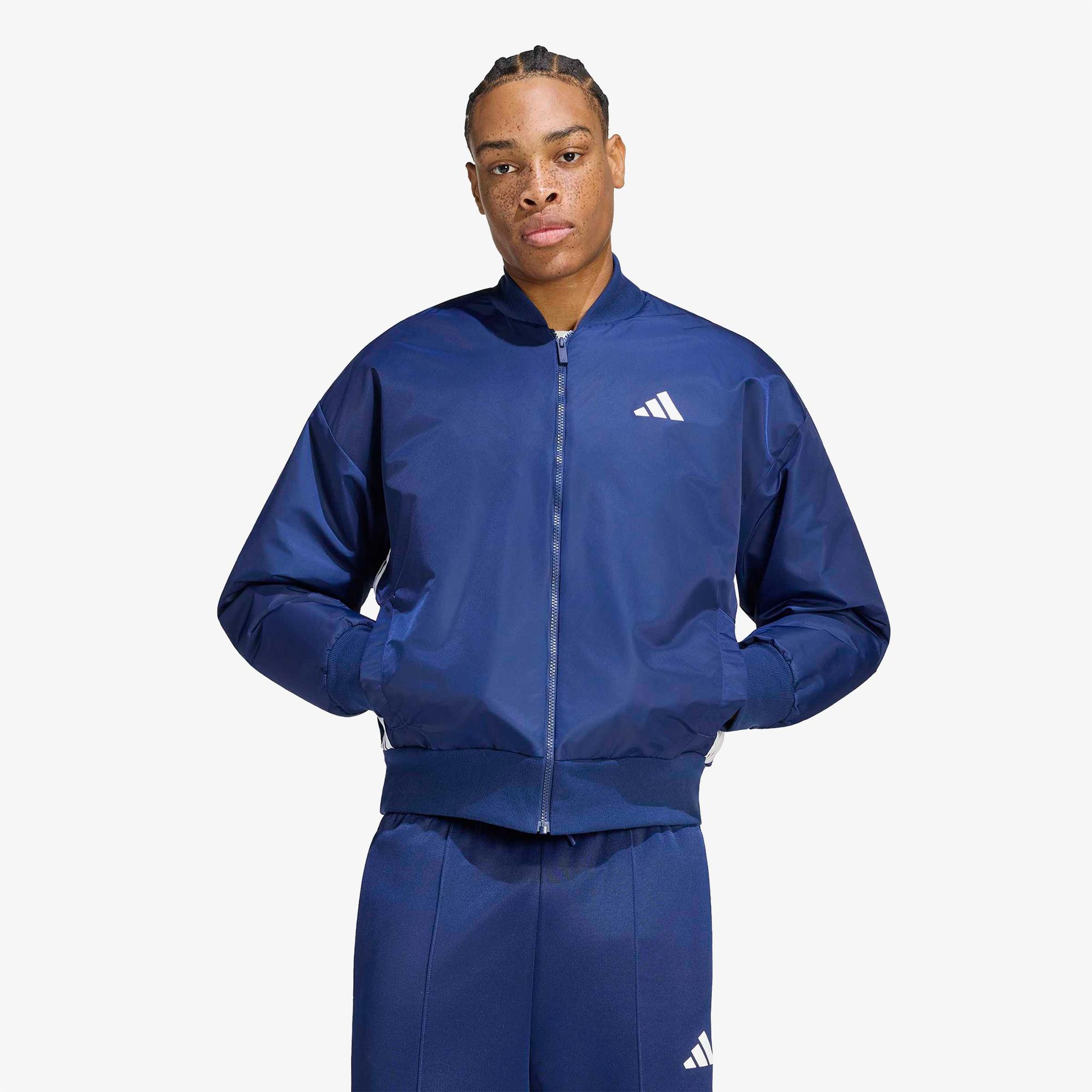 adidas Stadyum Bomber Erkek Mavi Ceket