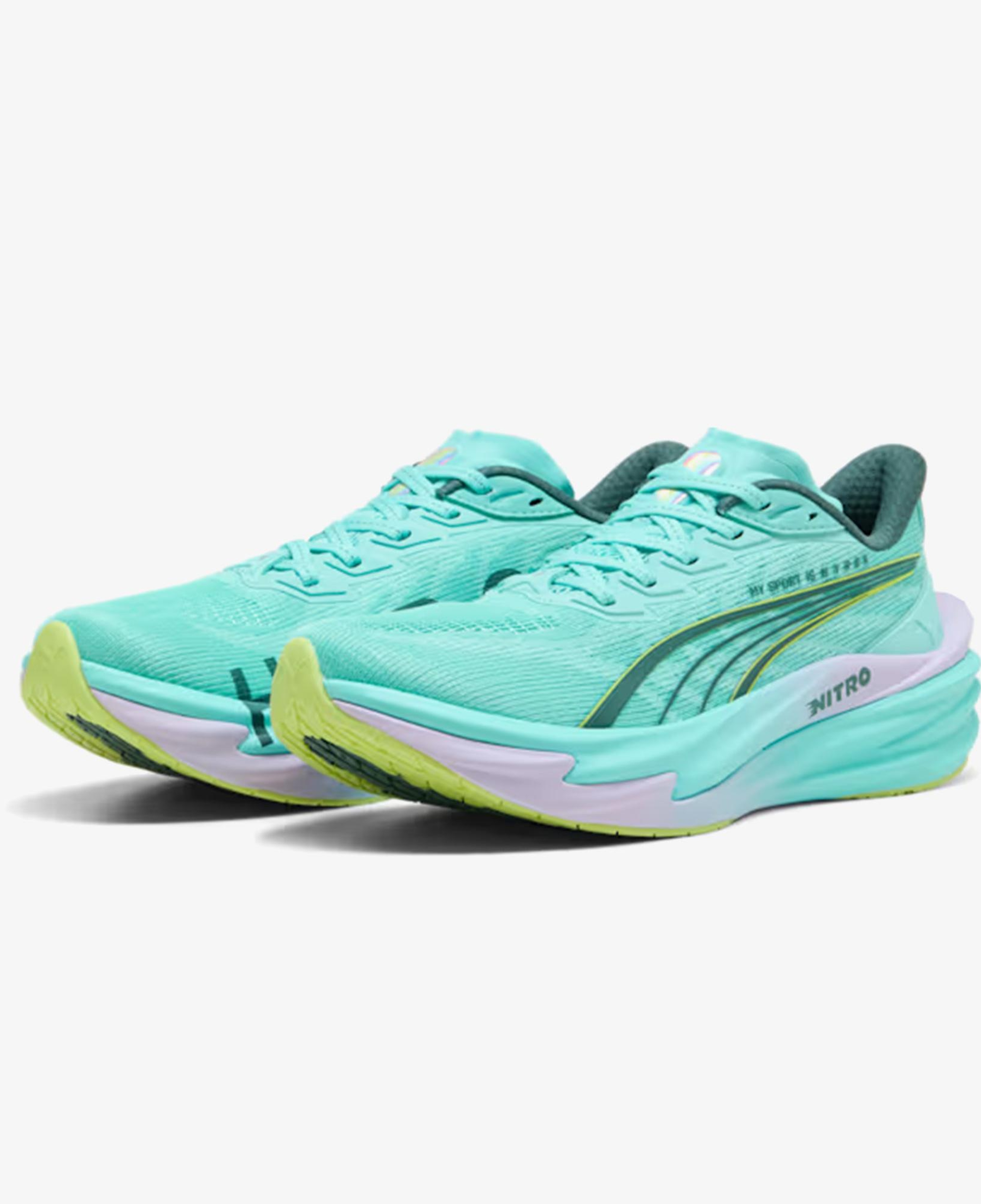 Puma x Hyrox Deviate Nitro 4 Kadın Yeşil Koşu Ayakkabısı
