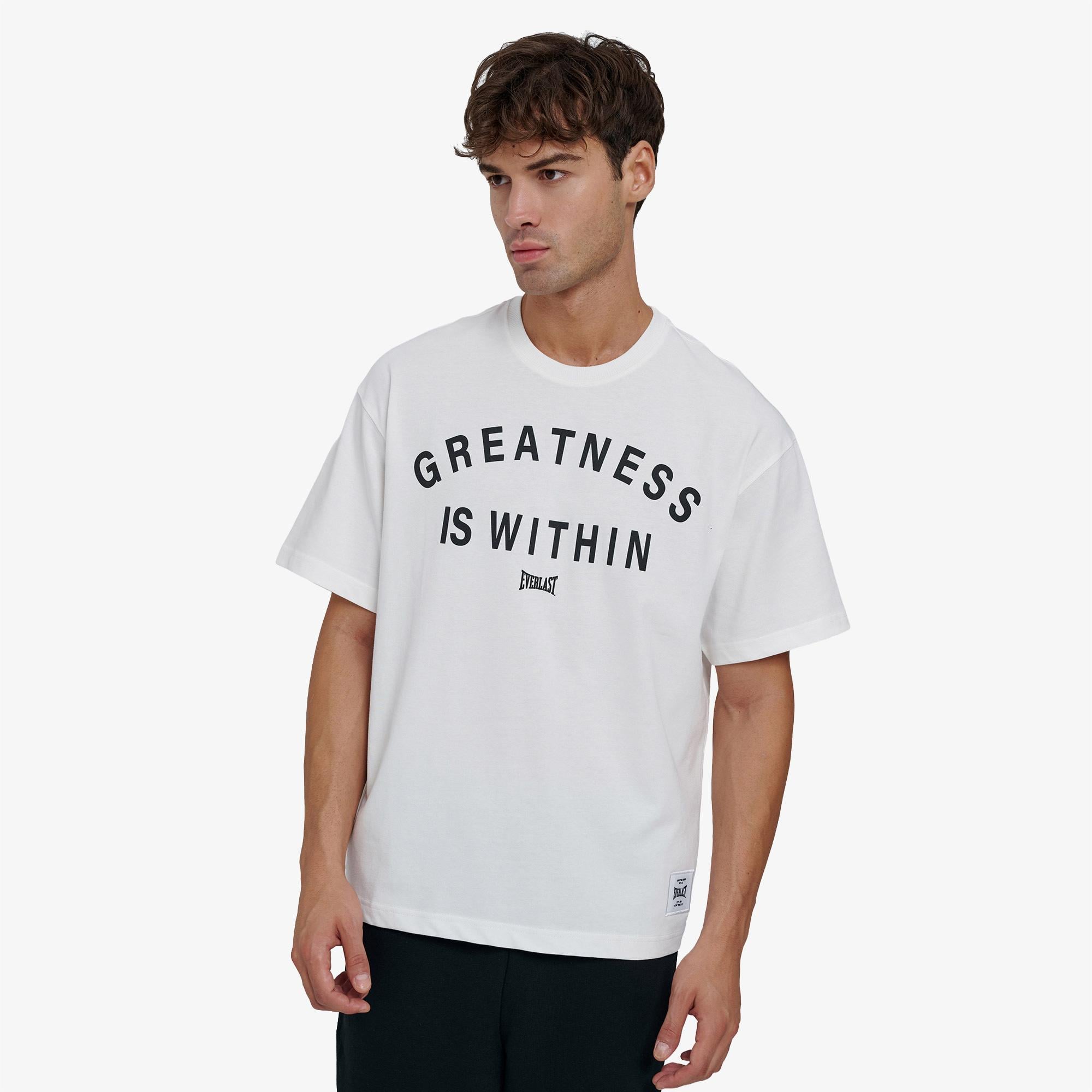 Everlast Greatness Within Comfort Erkek Beyaz Günlük T-Shirt