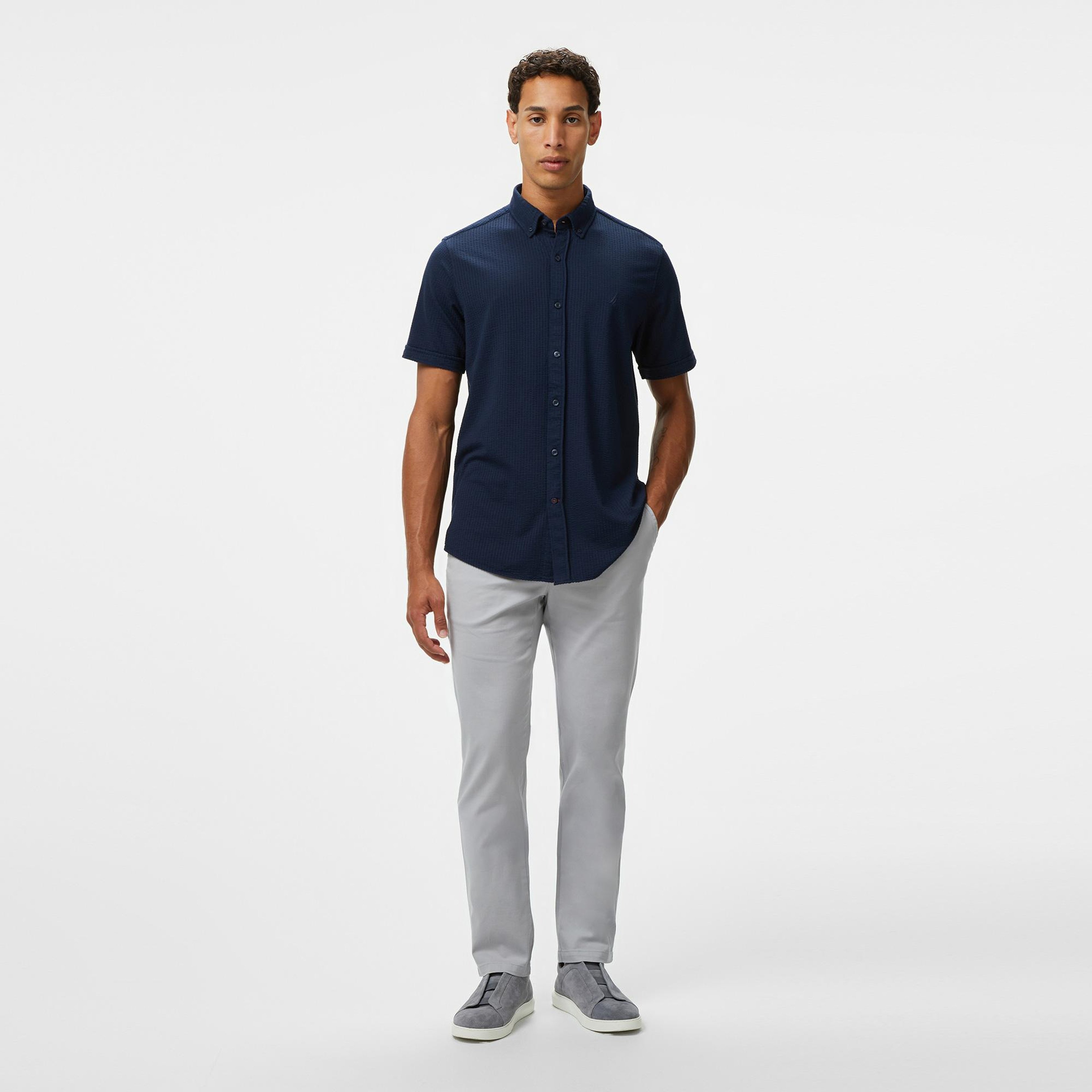 Nautica Erkek Gri Slim Fit Chino Pantolon