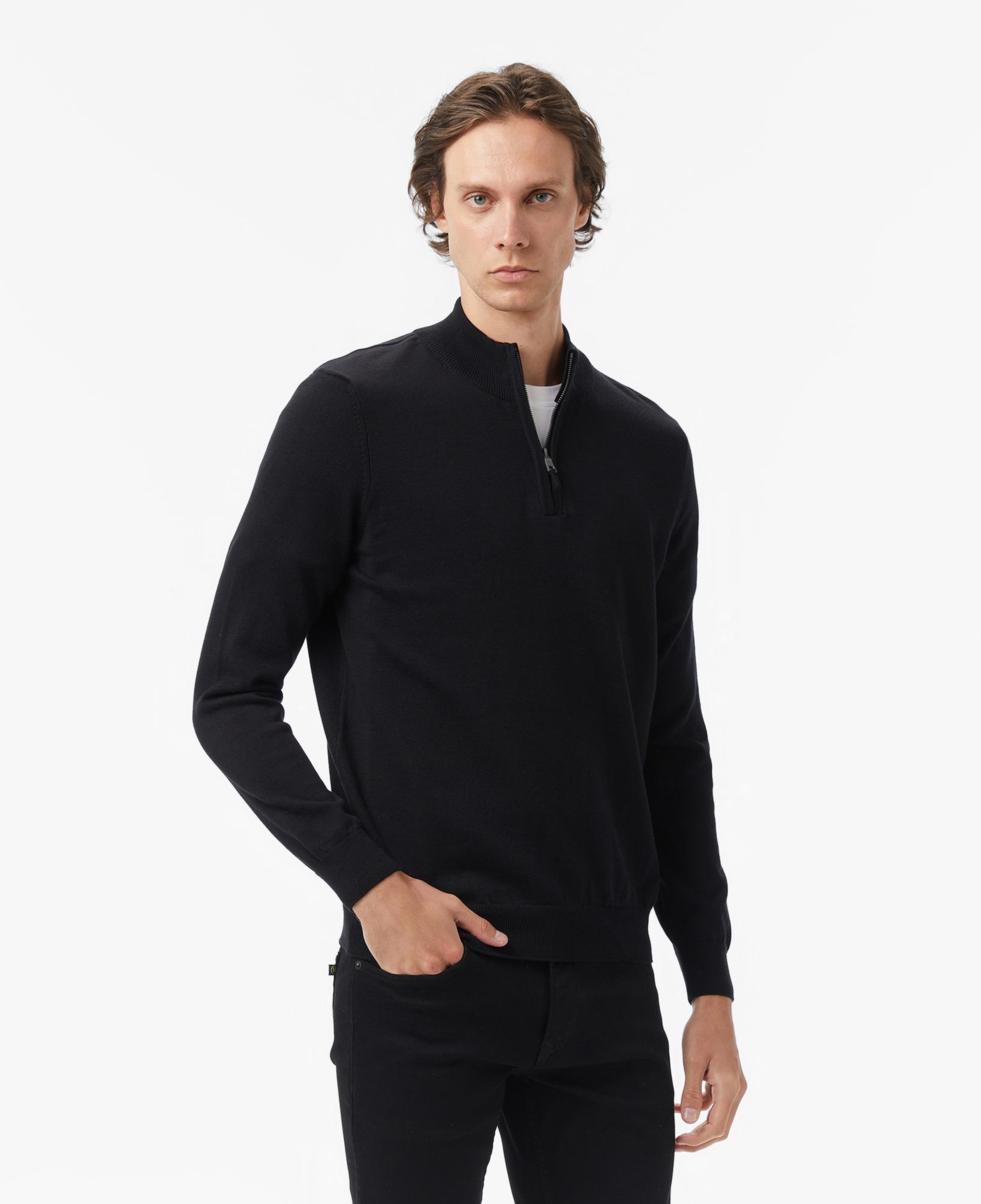 Nautica Erkek Siyah Classic Fit Kazak