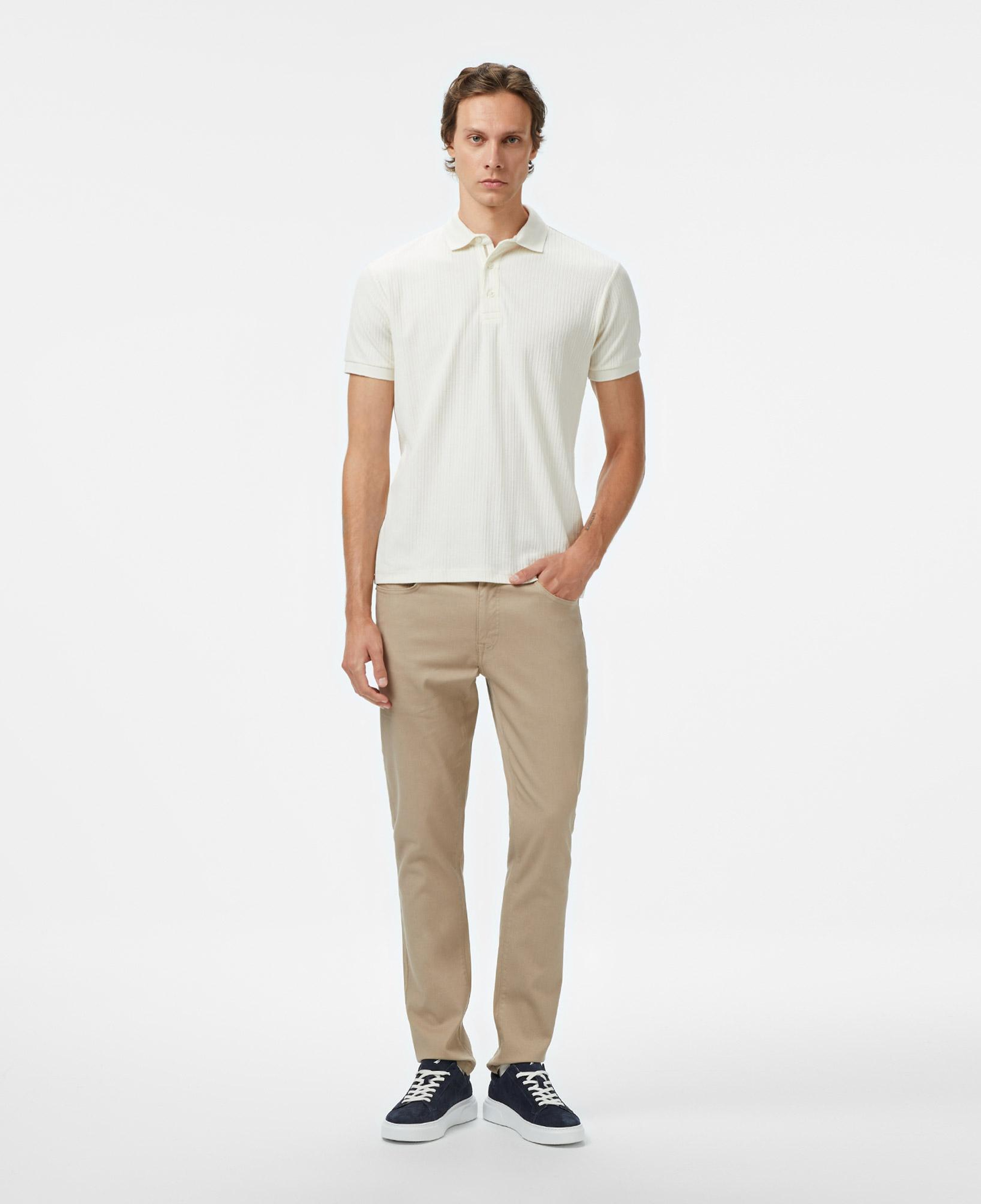 Nautica Erkek Krem Regular Fit Polo Yaka T-Shirt