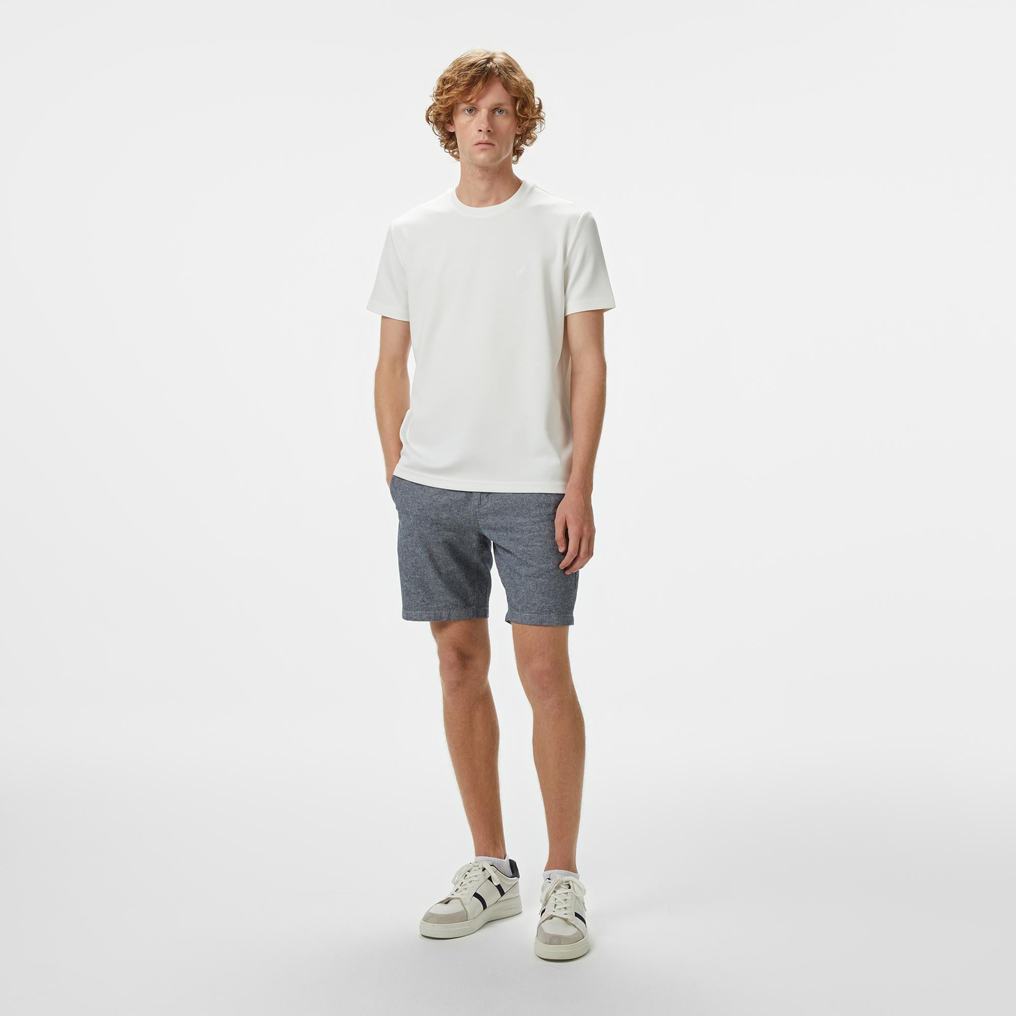 Nautica Erkek Beyaz Classic Fit T-Shirt