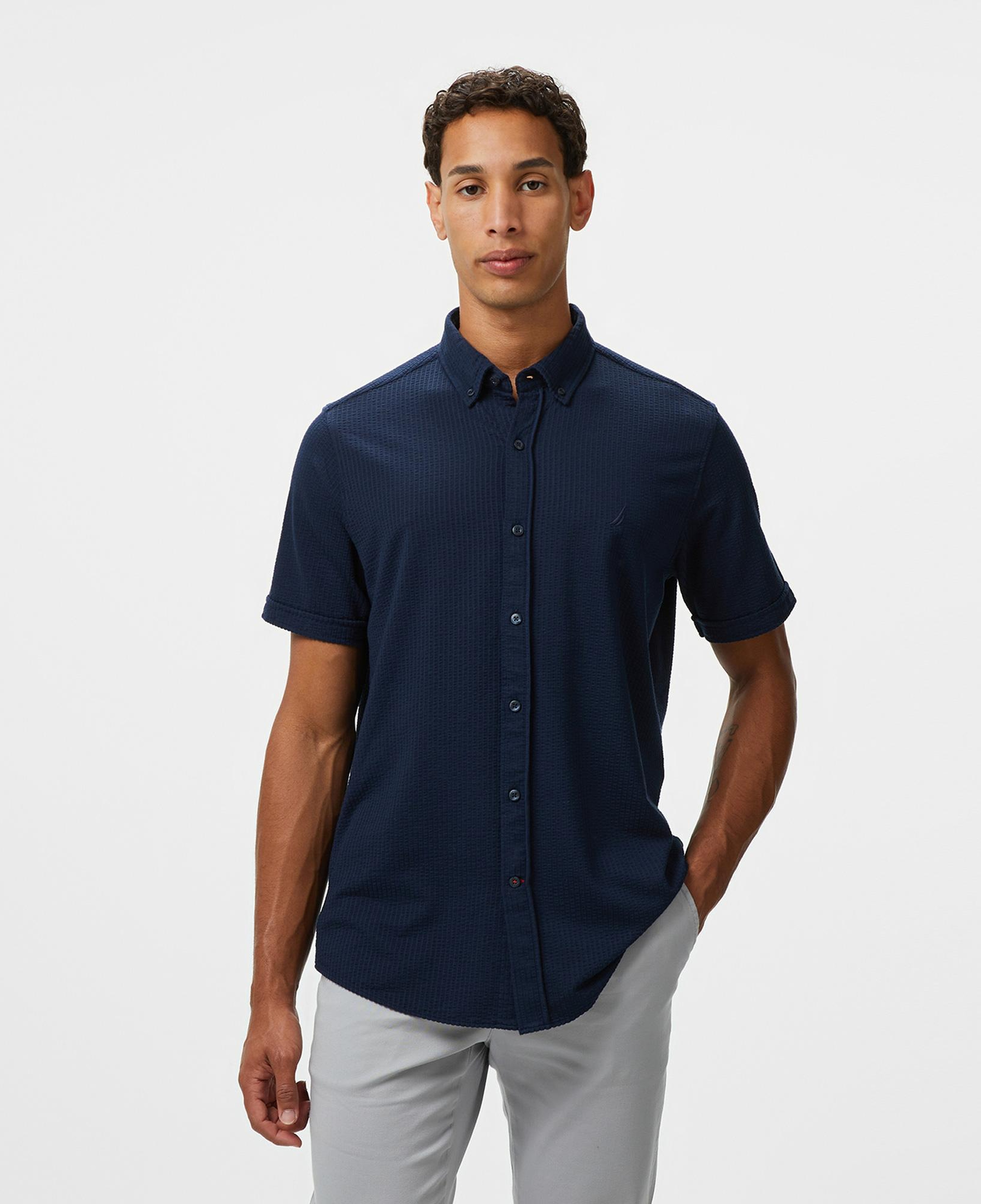 Nautica Erkek Lacivert Classic Fit Gömlek