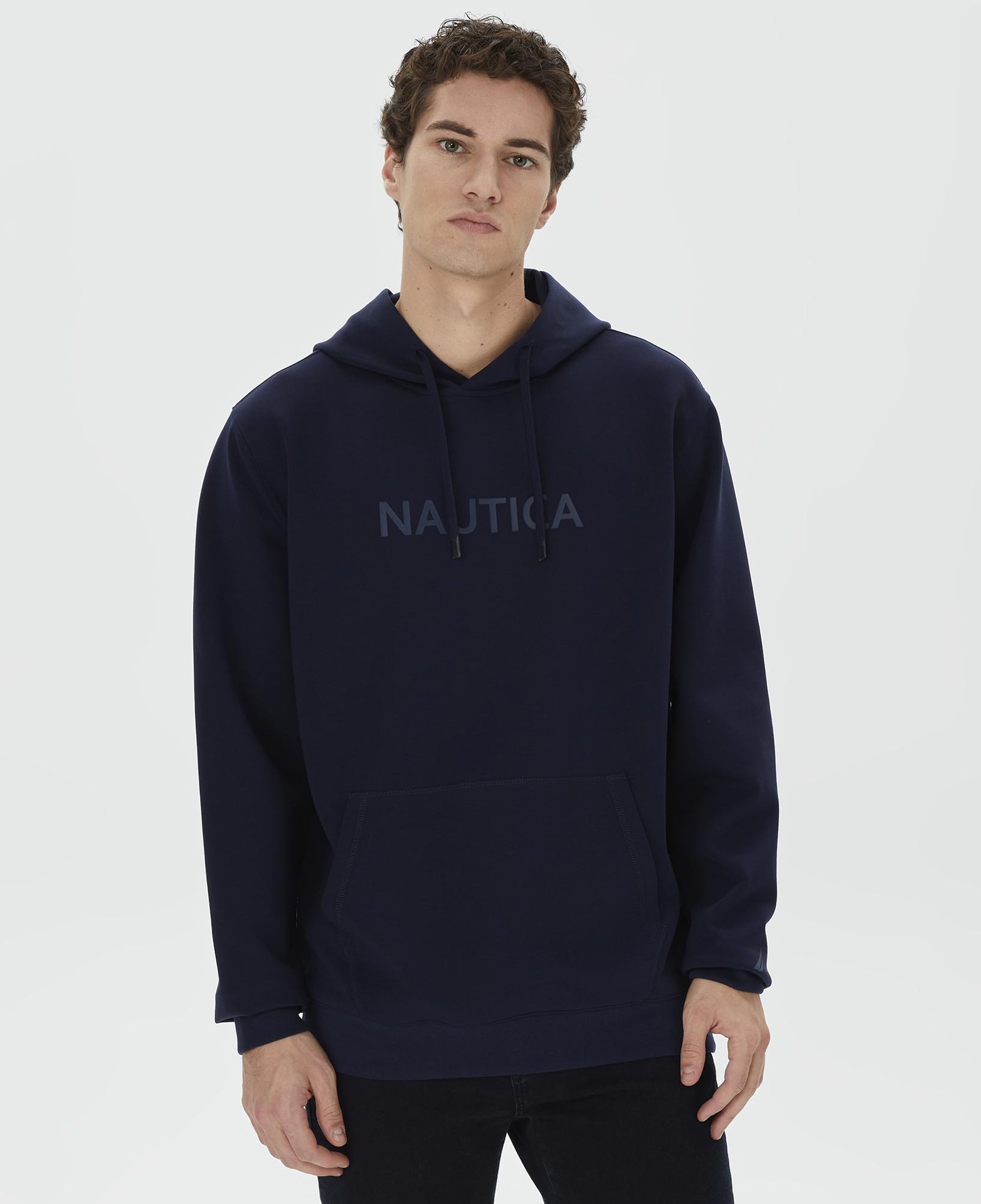 Nautica Erkek Lacivert Standart Fit Kapüşonlu Sweatshirt