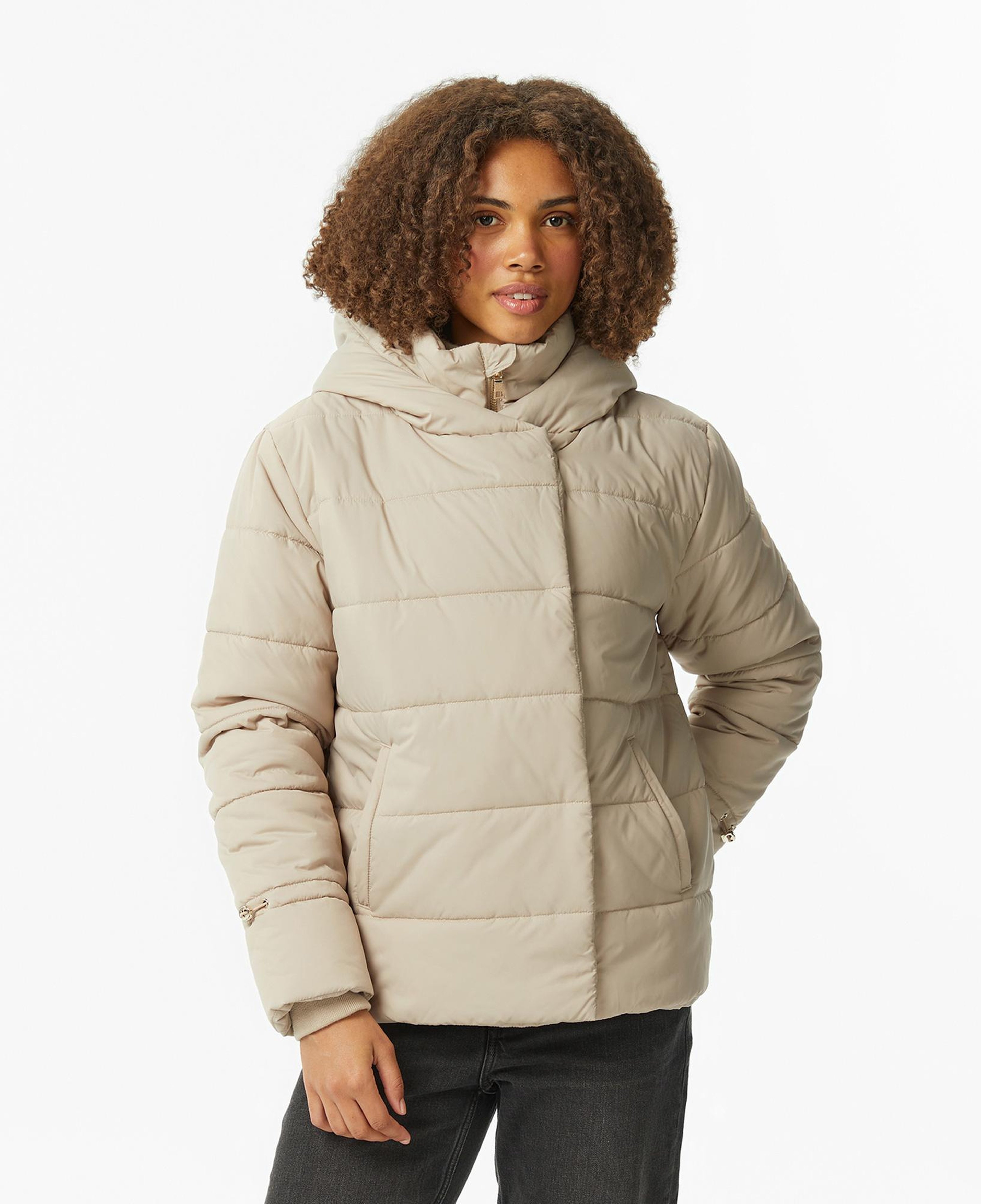 Nautica Kadın Bej Regular Fit Mont